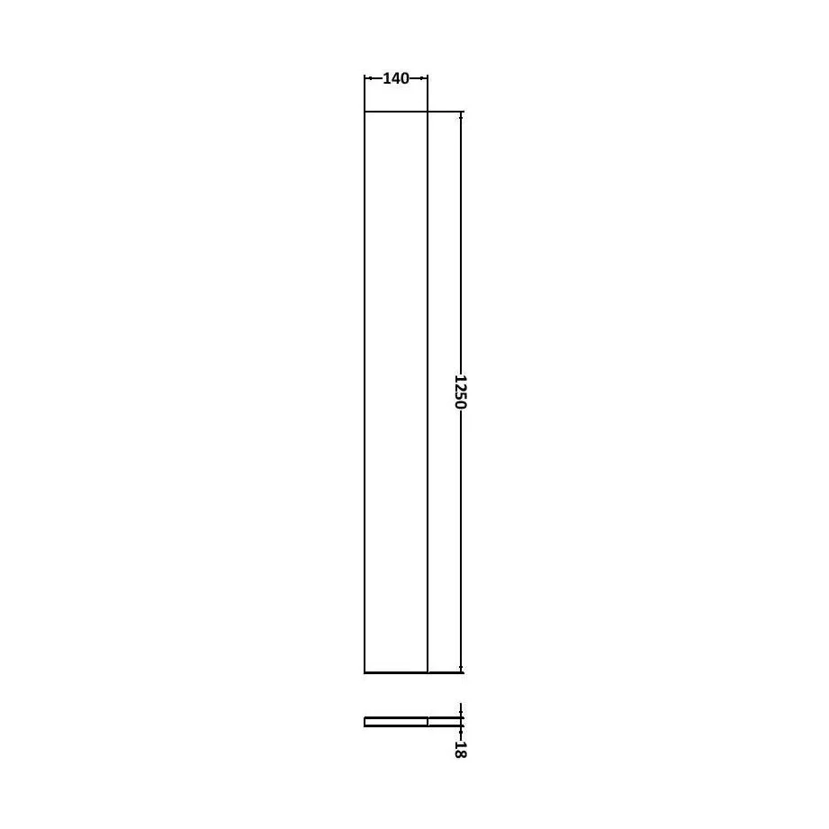 1.25m Continuous Plinth (1250x140x18mm) - Image 2