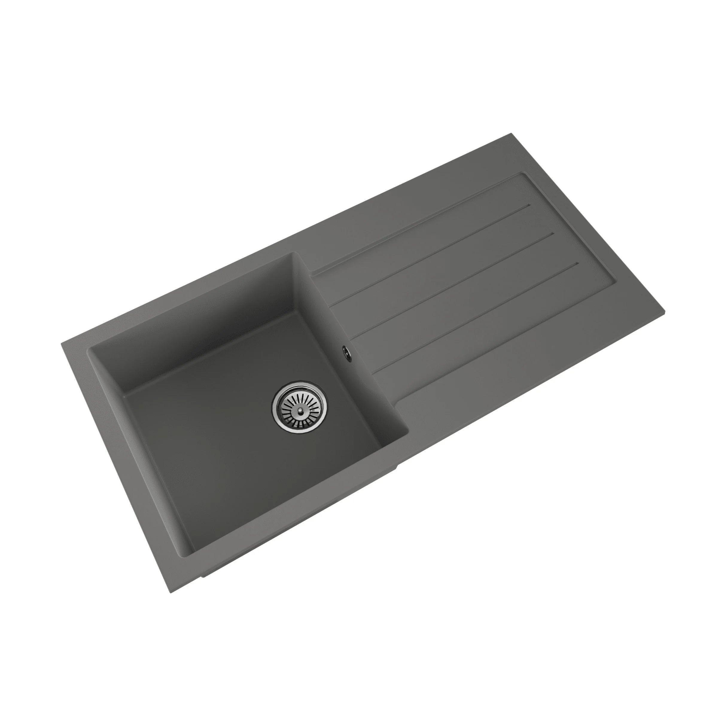 100cm Composite Inset Kitchen Sink with Overflow & Drainer - Available in Multiple Colours - Image 15