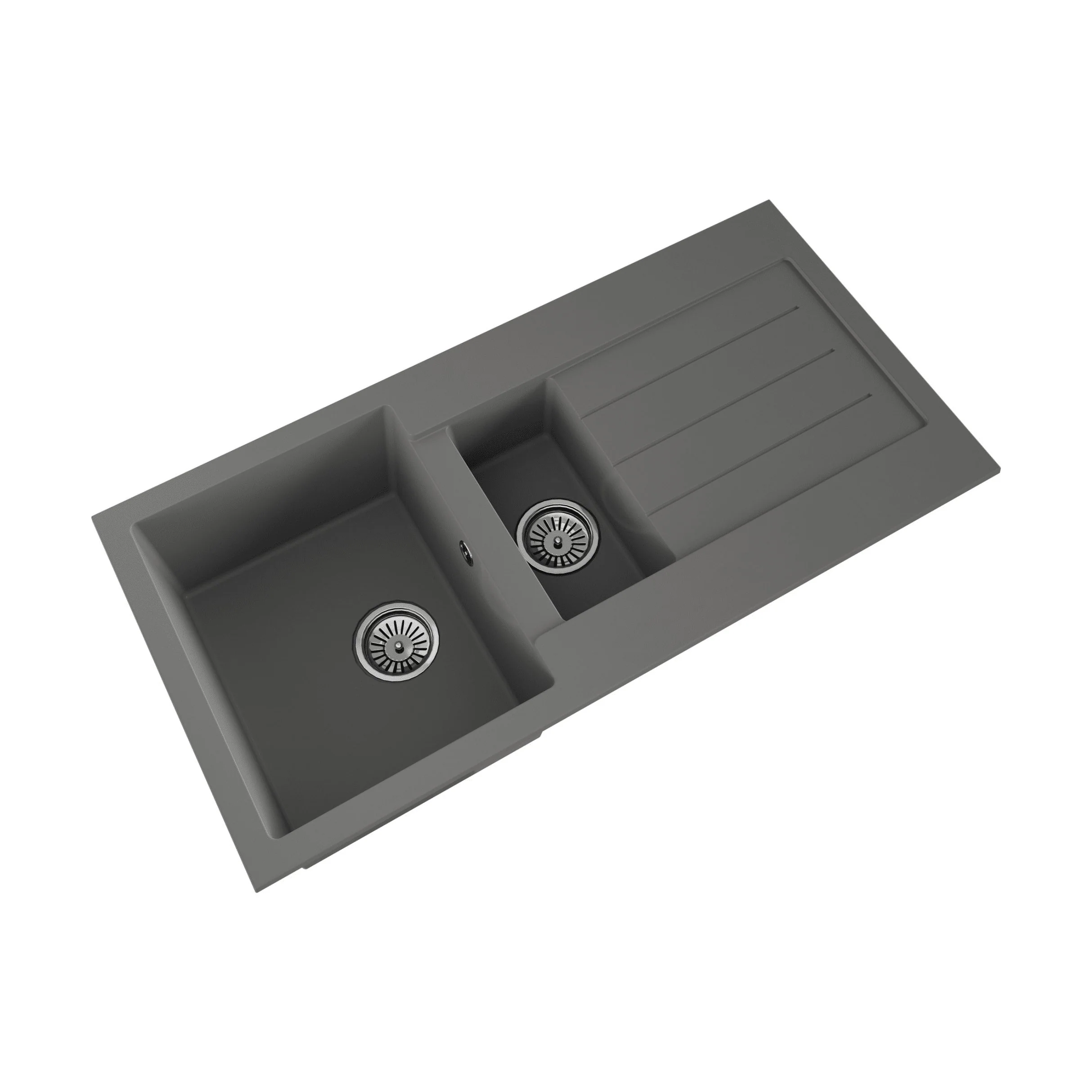 100cm Composite Inset Kitchen Sink with Overflow & Drainer - Available in Multiple Colours - Image 16