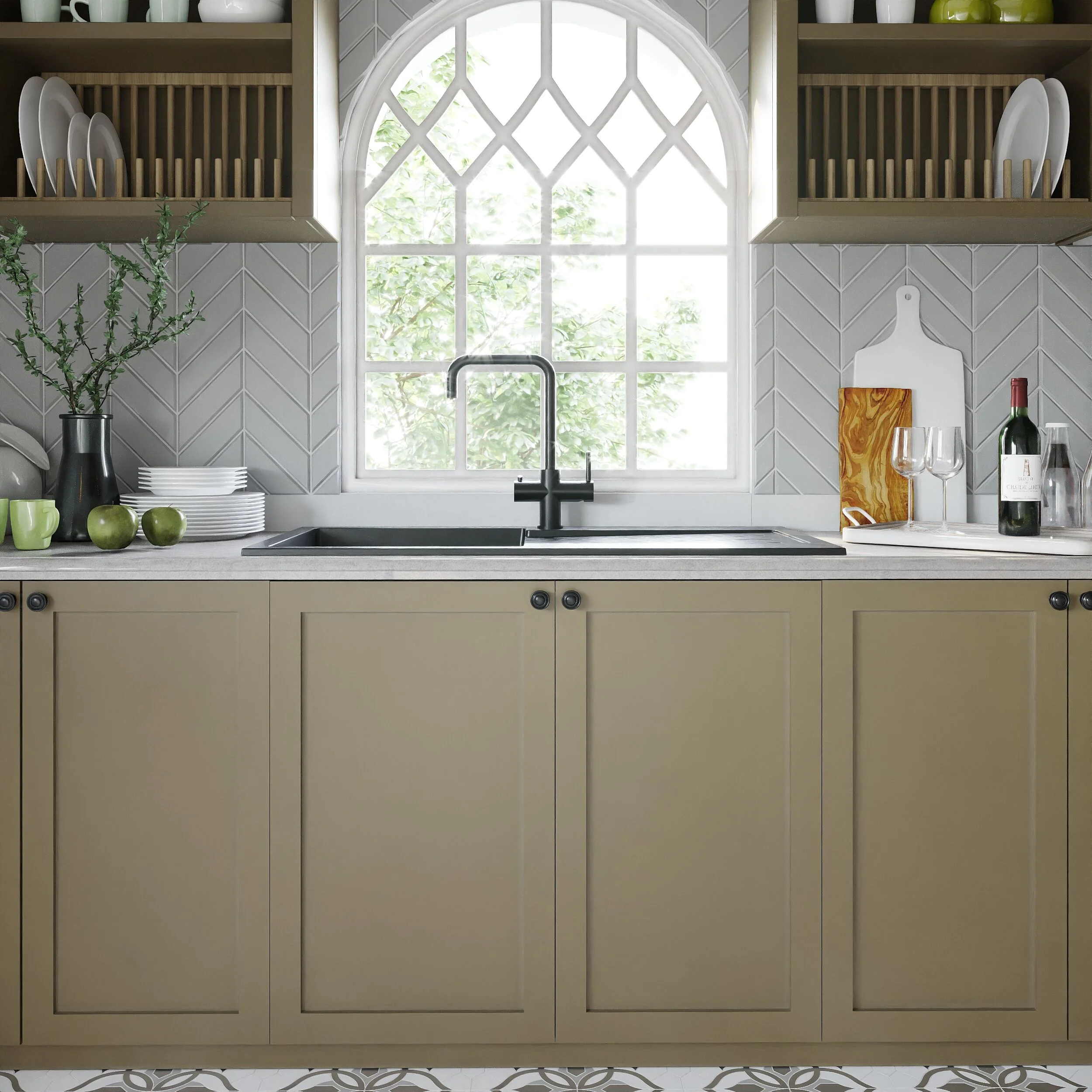 100cm Composite Inset Kitchen Sink with Overflow & Drainer - Available in Multiple Colours - Image 9