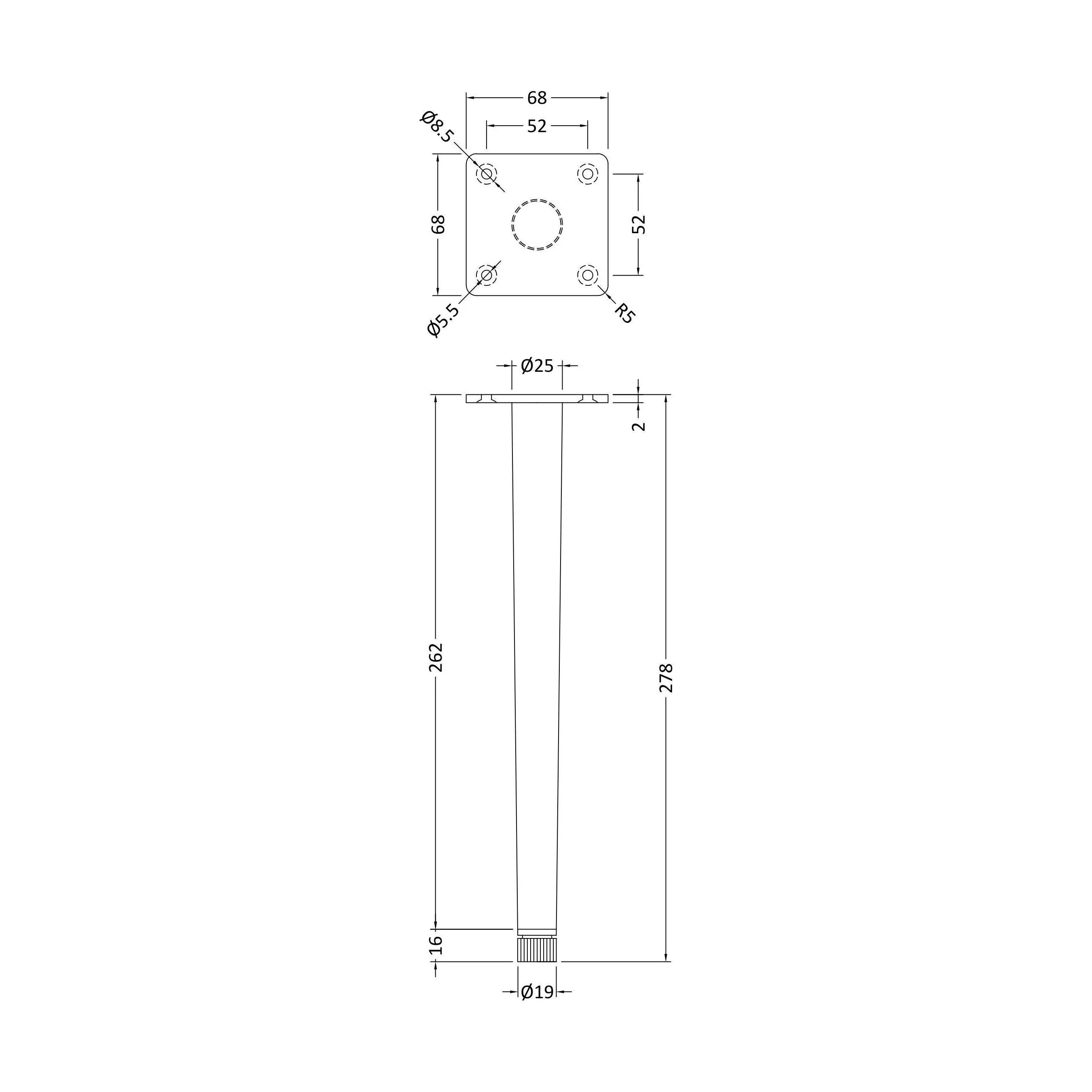 260mm Decorative Leg Set (Pair) - Image 2