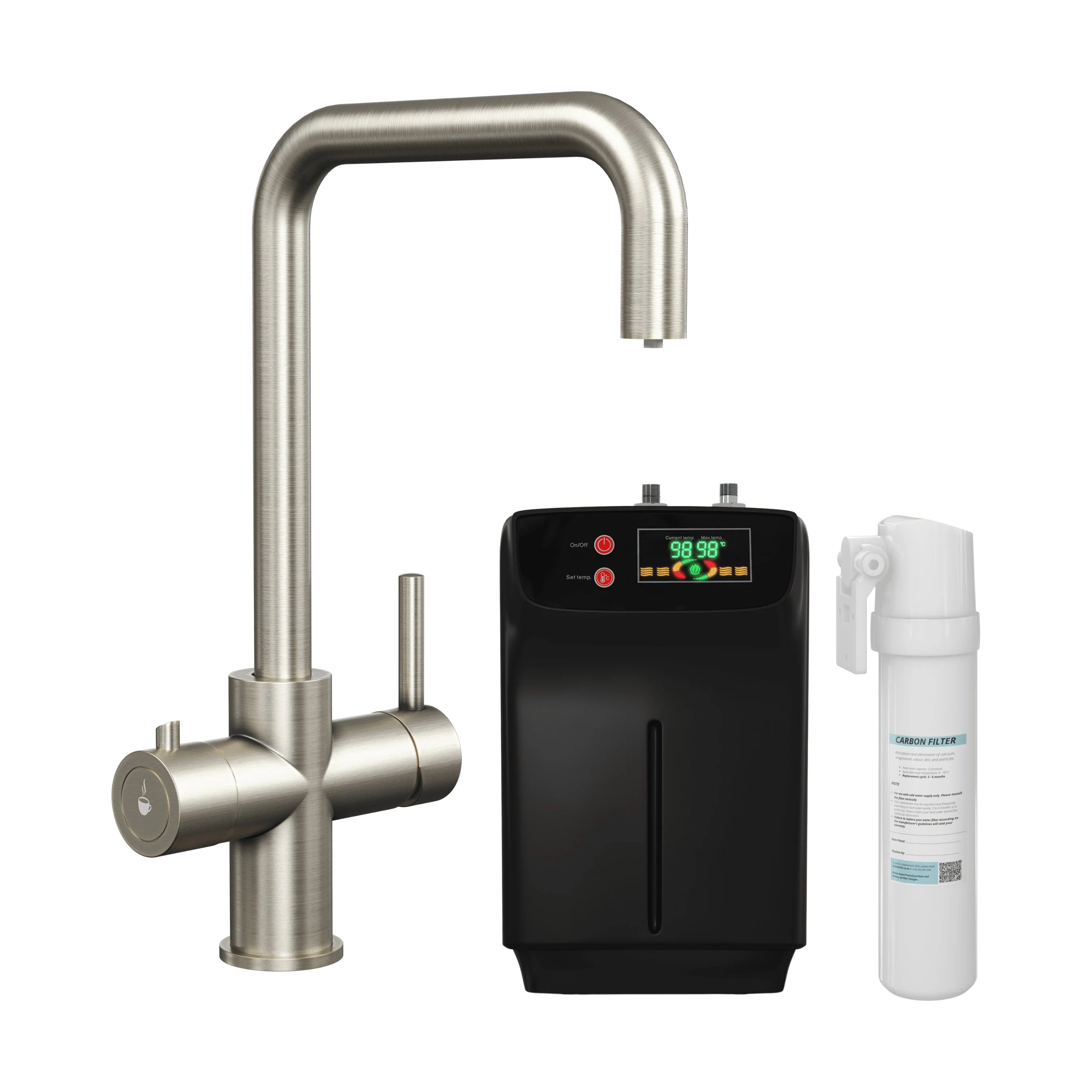 Fulford 3 in 1 Boiling Water Tap Kit, Instant Hot Water Tap with Dual Lever Handles, Tank and Filter - Choice of Colour - Image 10