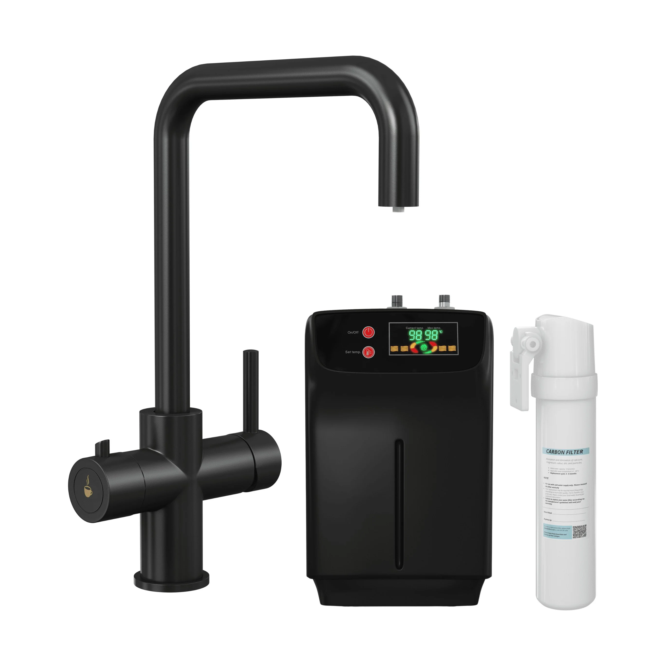 Fulford 3 in 1 Boiling Water Tap Kit, Instant Hot Water Tap with Dual Lever Handles, Tank and Filter - Choice of Colour - Image 12