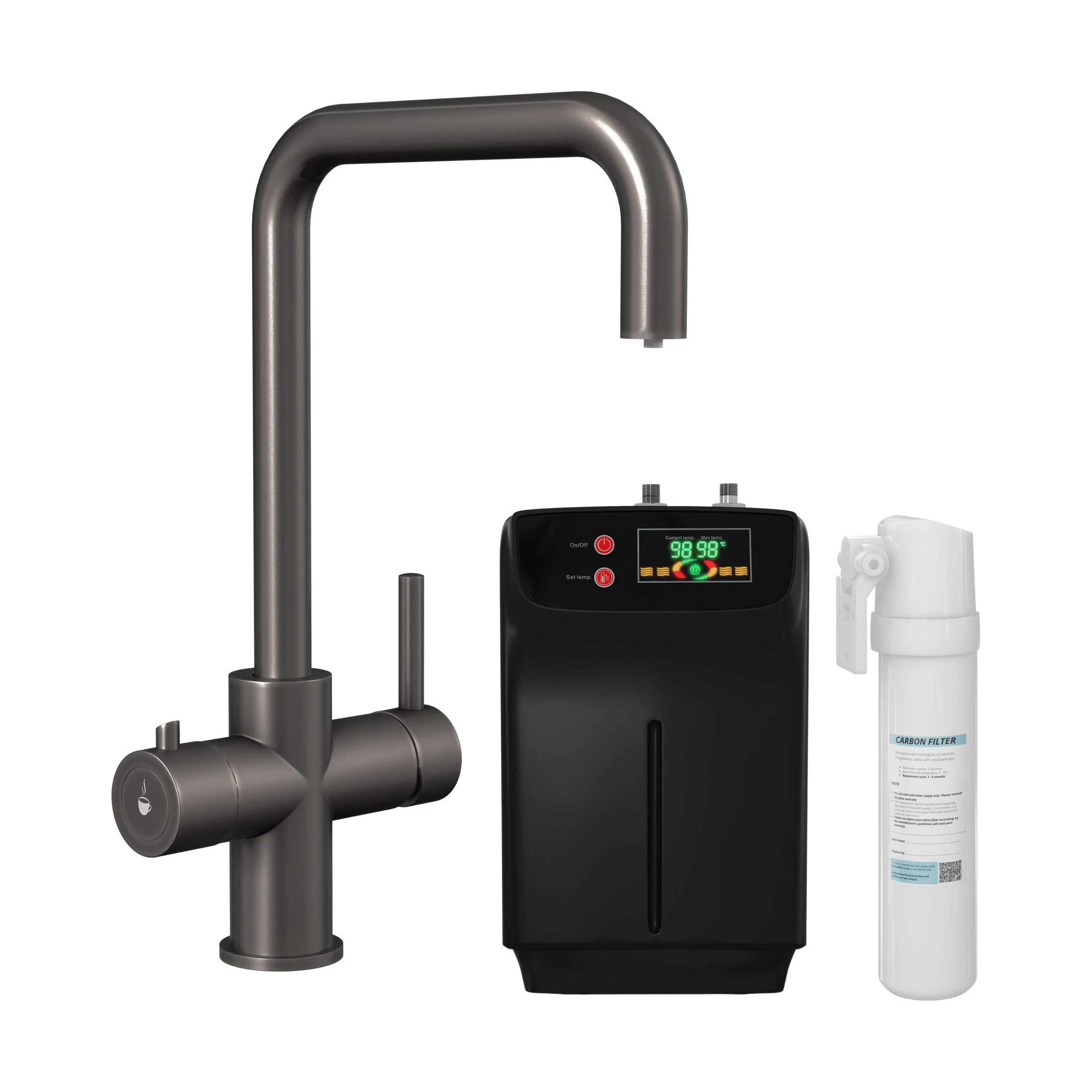 Fulford 3 in 1 Boiling Water Tap Kit, Instant Hot Water Tap with Dual Lever Handles, Tank and Filter - Choice of Colour - Image 13