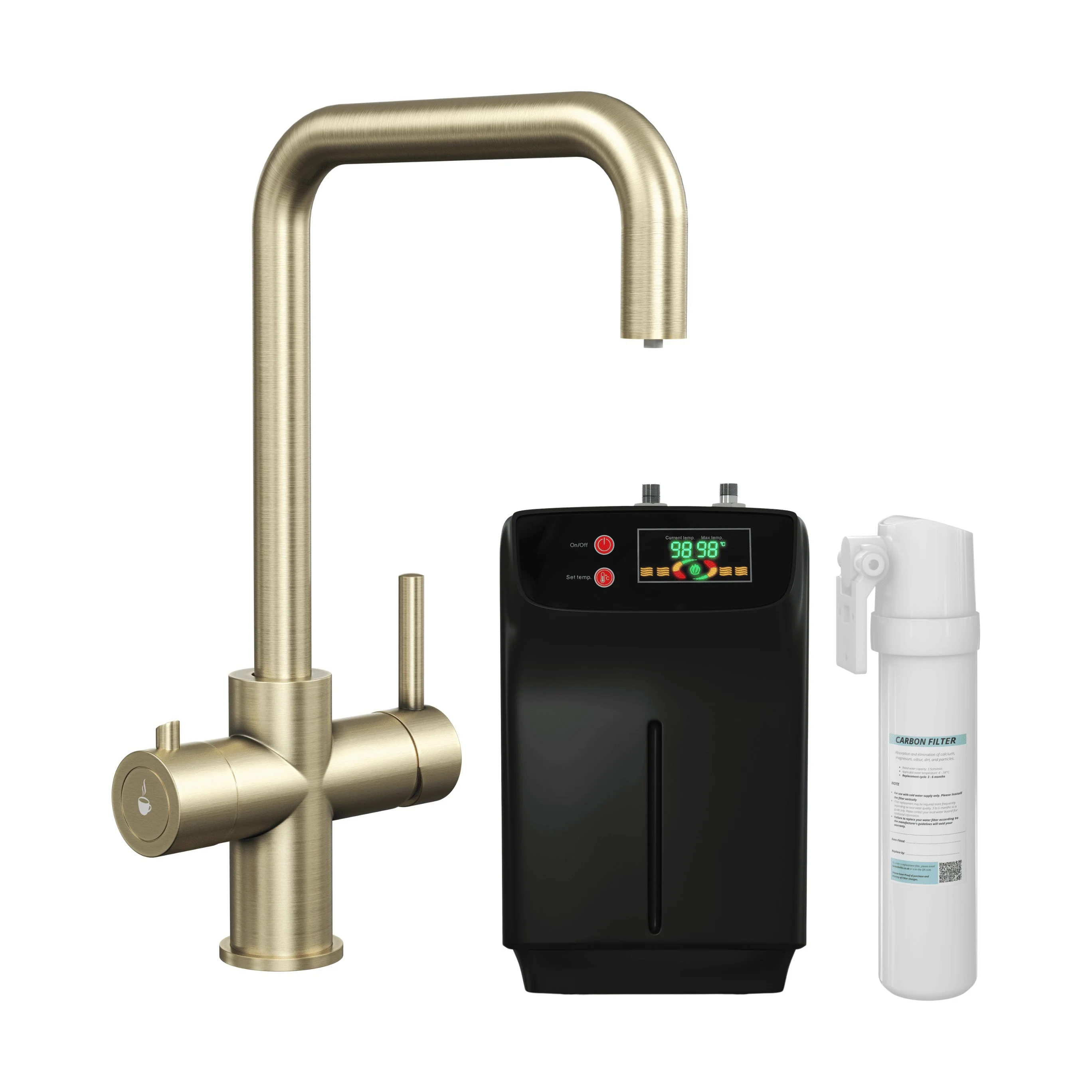 Fulford 3 in 1 Boiling Water Tap Kit, Instant Hot Water Tap with Dual Lever Handles, Tank and Filter - Choice of Colour - Image 14