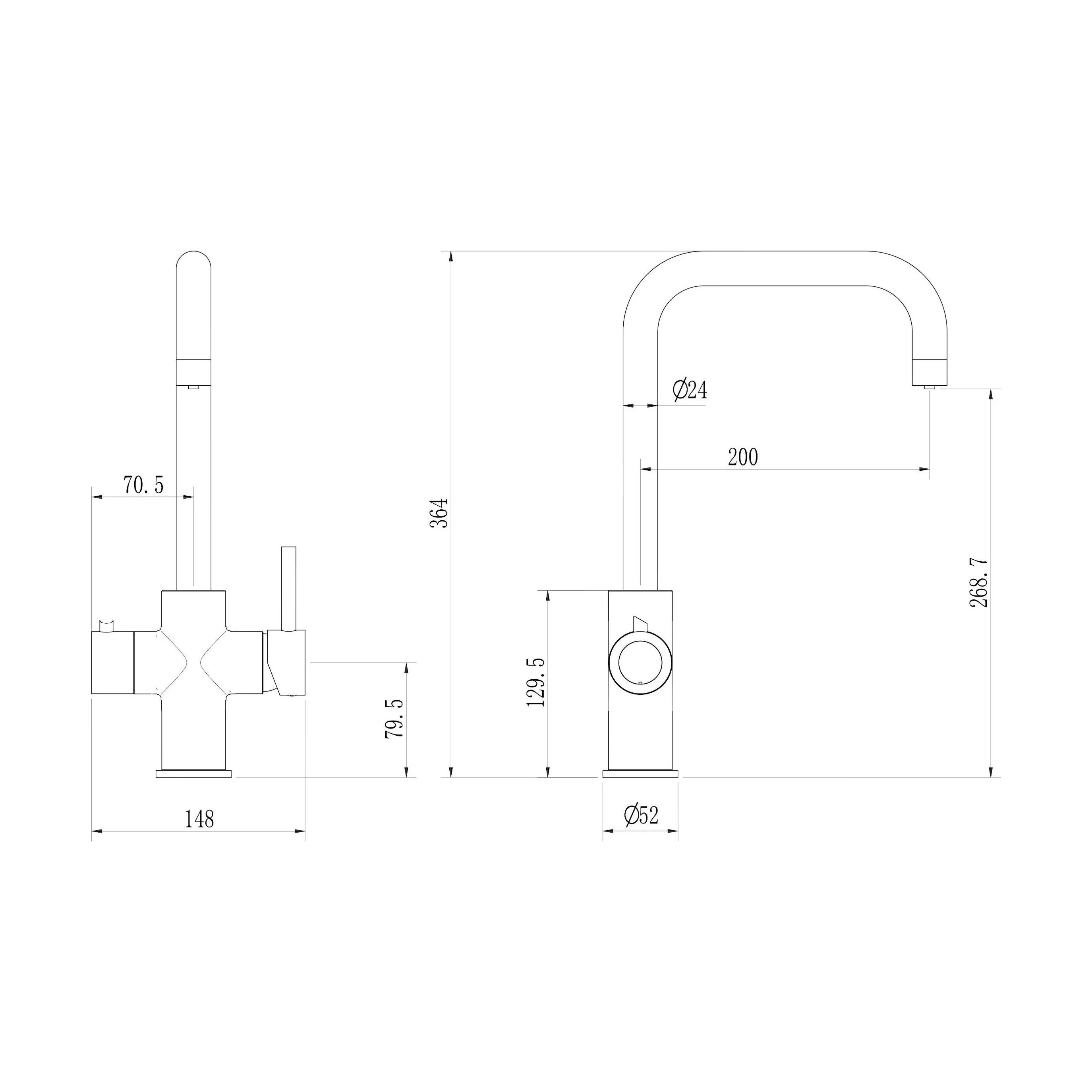 Fulford 3 in 1 Boiling Water Tap Kit, Instant Hot Water Tap with Dual Lever Handles, Tank and Filter - Choice of Colour - Image 18