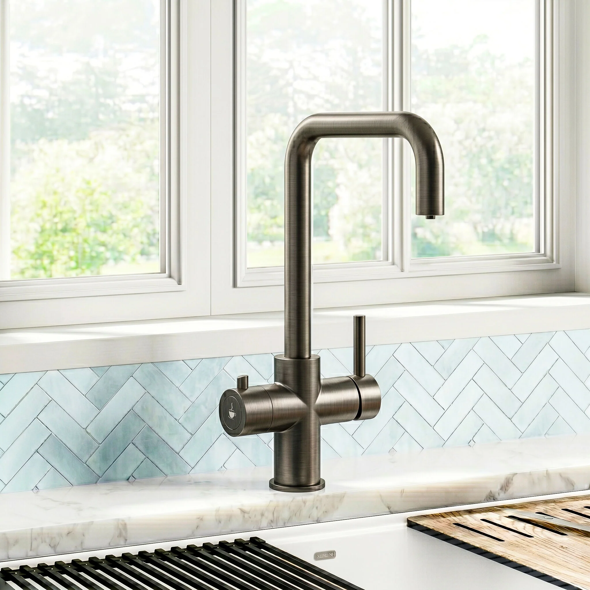 Fulford 3 in 1 Boiling Water Tap Kit, Instant Hot Water Tap with Dual Lever Handles, Tank and Filter - Choice of Colour - Image 4