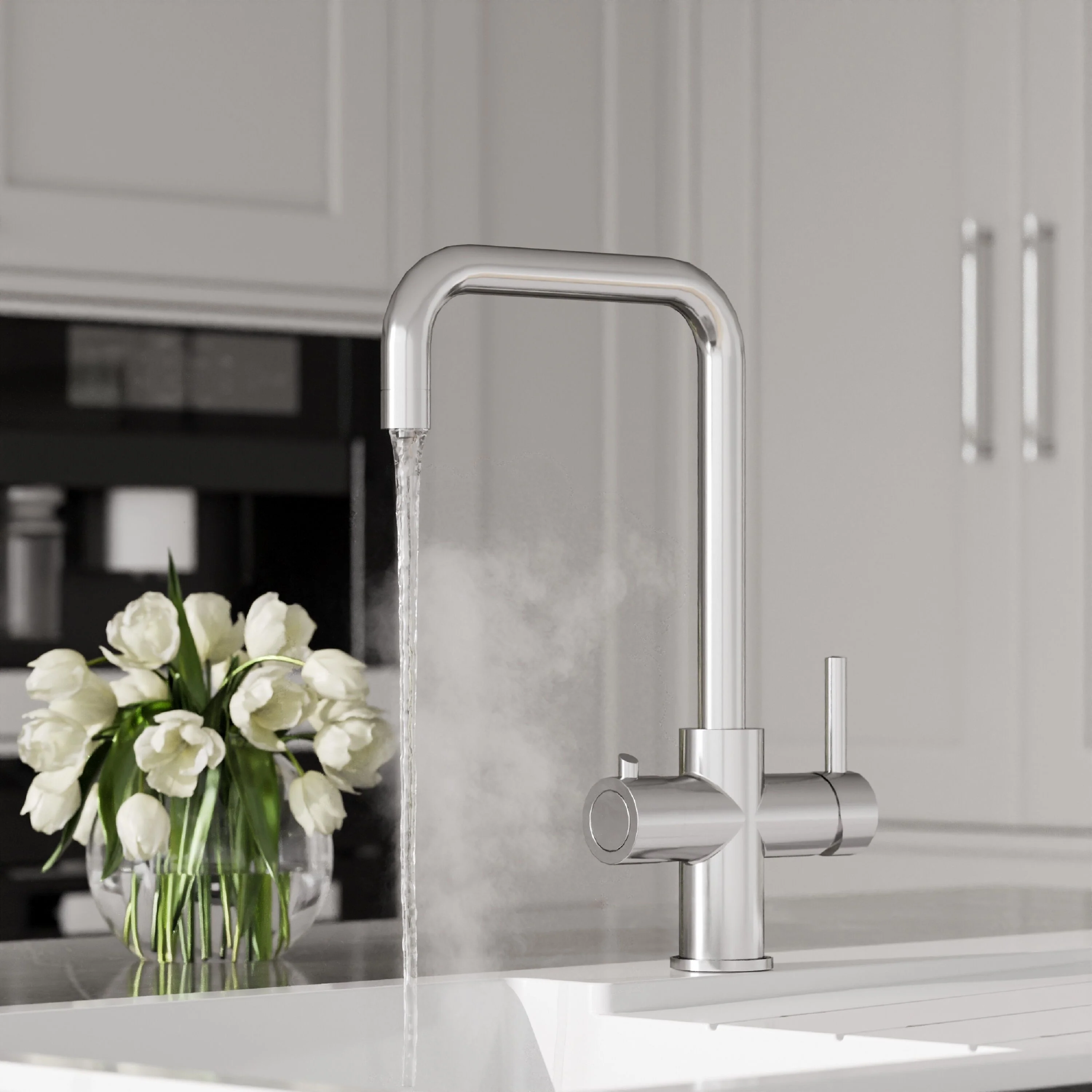 Fulford 3 in 1 Boiling Water Tap Kit, Instant Hot Water Tap with Dual Lever Handles, Tank and Filter - Choice of Colour - Image 7