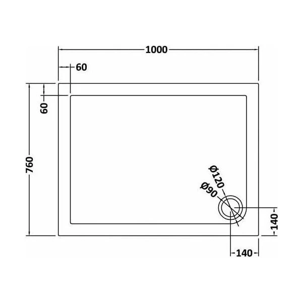 Balterley Shower Tray Modern Rectangular 40mm Profile Slimline, White or Grey - Multiple Sizes Available - Image 182