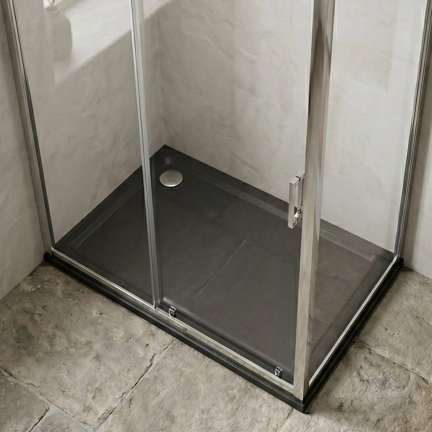 Balterley Shower Tray Modern Rectangular 40mm Profile Slimline, White or Grey - Multiple Sizes Available - Image 6