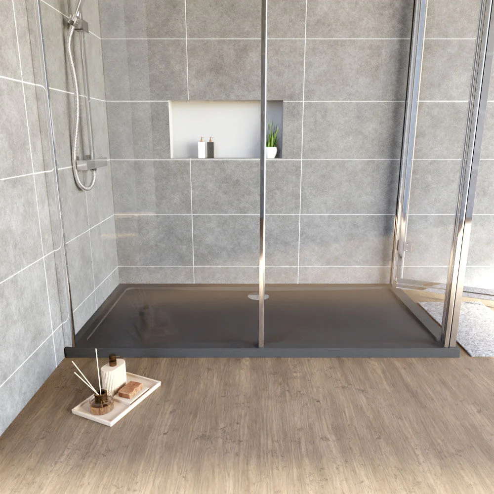 Balterley Shower Tray Modern Rectangular 40mm Profile Slimline, White or Grey - Multiple Sizes Available - Image 68