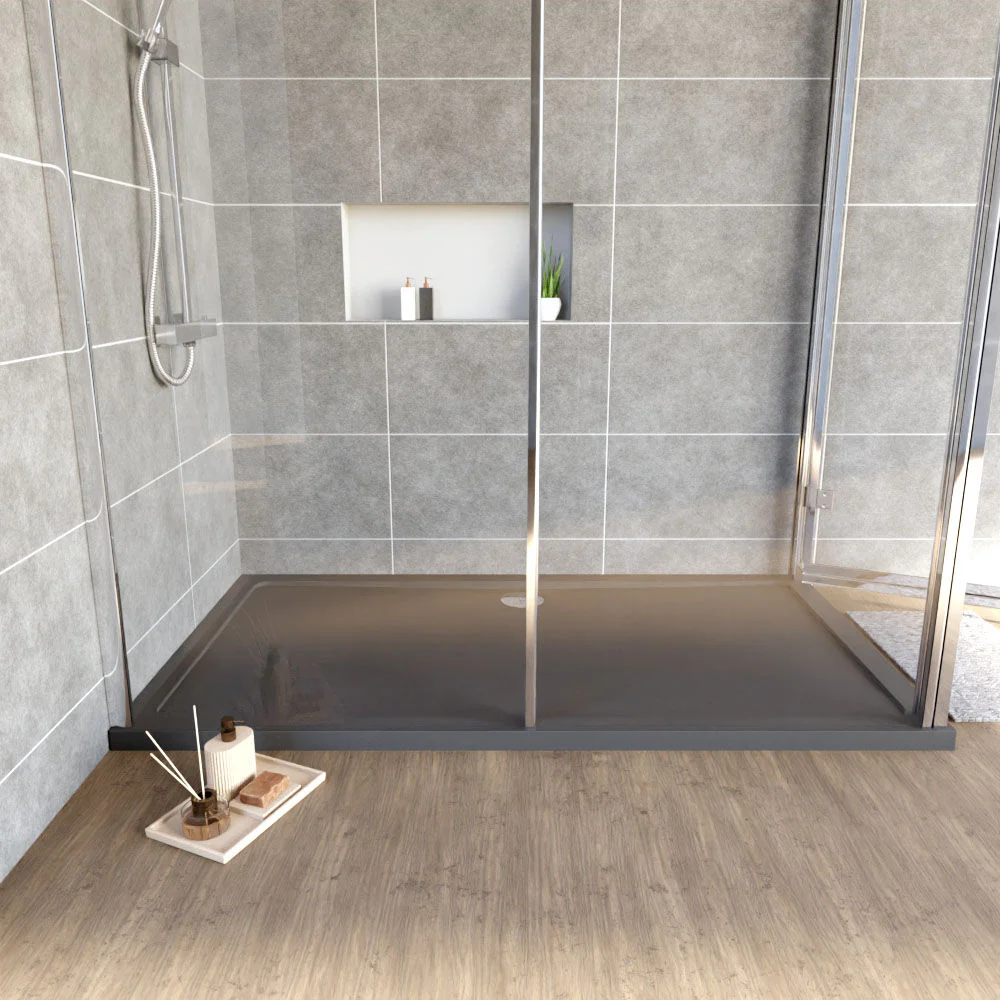 Balterley Shower Tray Modern Rectangular 40mm Profile Slimline, White or Grey - Multiple Sizes Available - Image 69