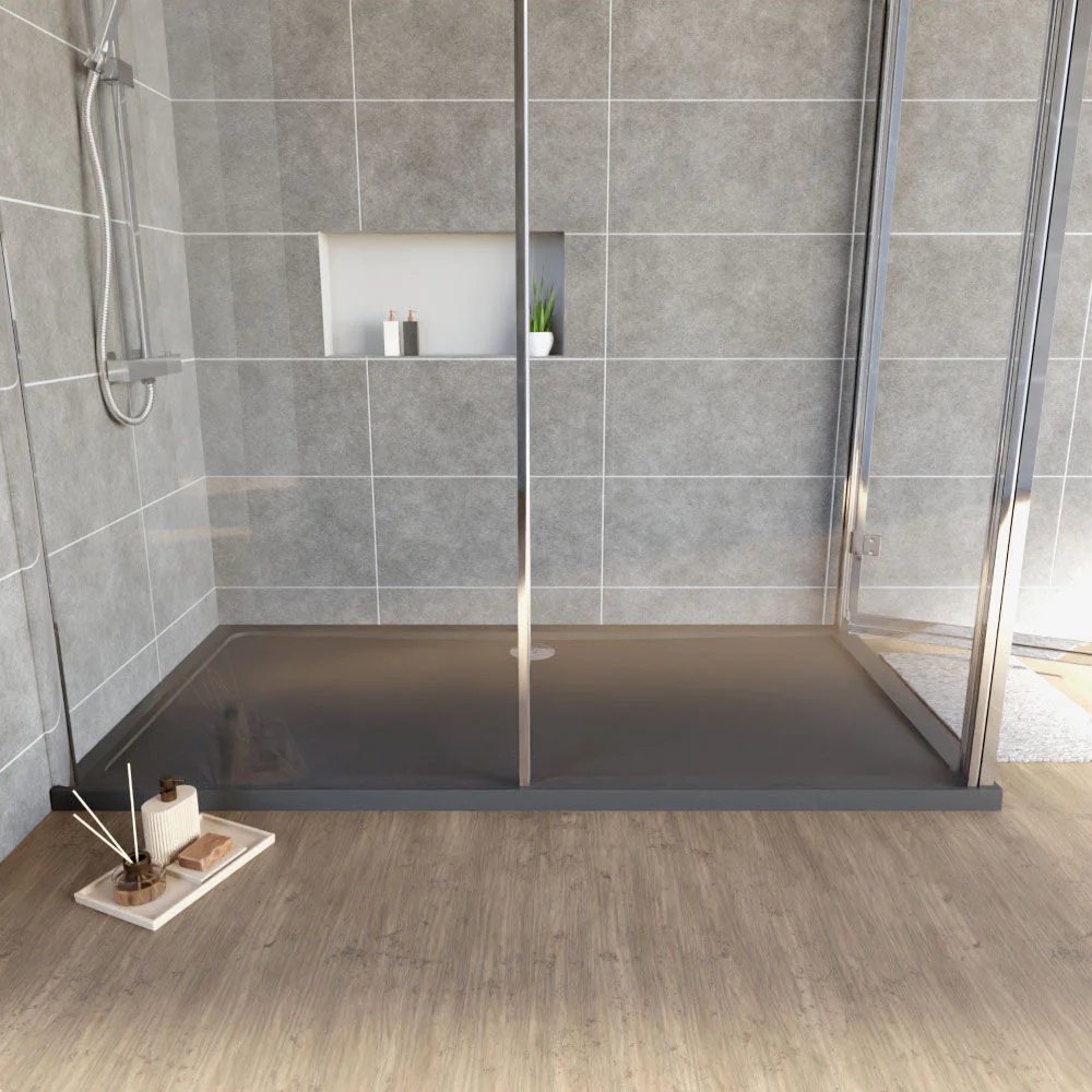 Balterley Shower Tray Modern Rectangular 40mm Profile Slimline, White or Grey - Multiple Sizes Available - Image 72