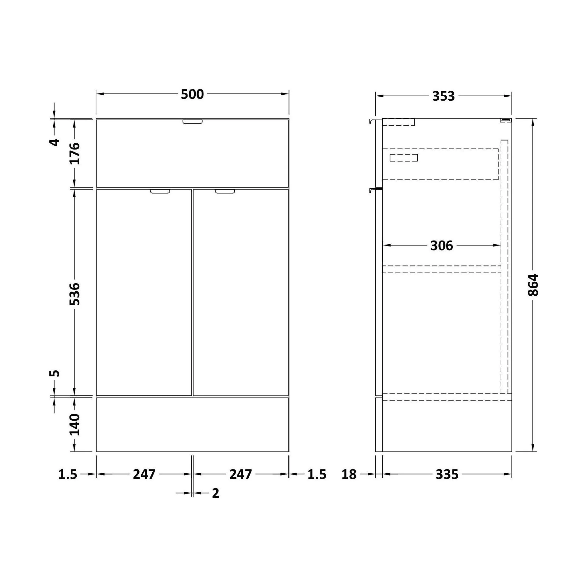 500 Drawer-Line Base Unit Full Depth - Image 2