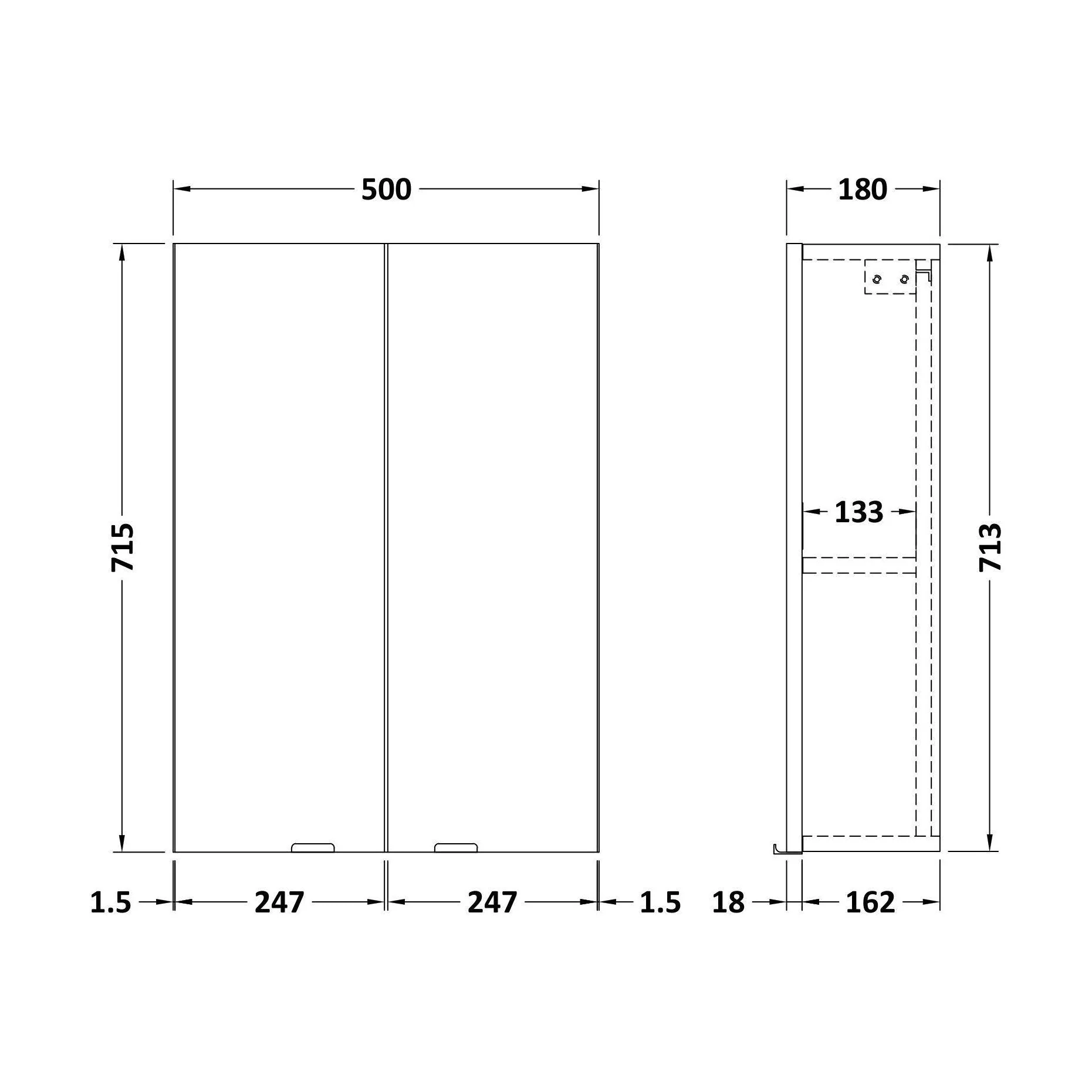 500 Wall Unit GLWHT - Image 2