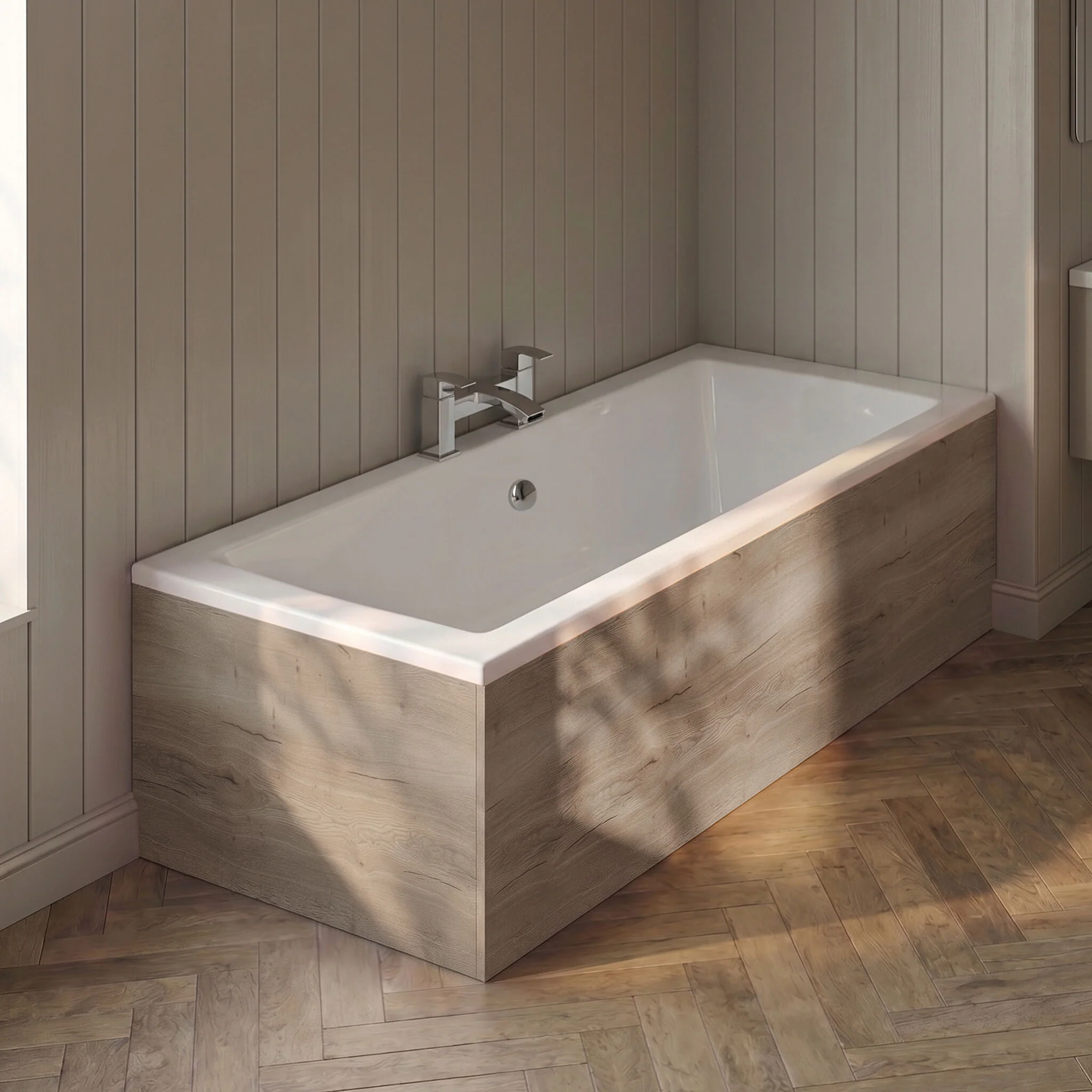 Contemporary 700mm Square Bath End Panel - Choice of Colour - Image 13