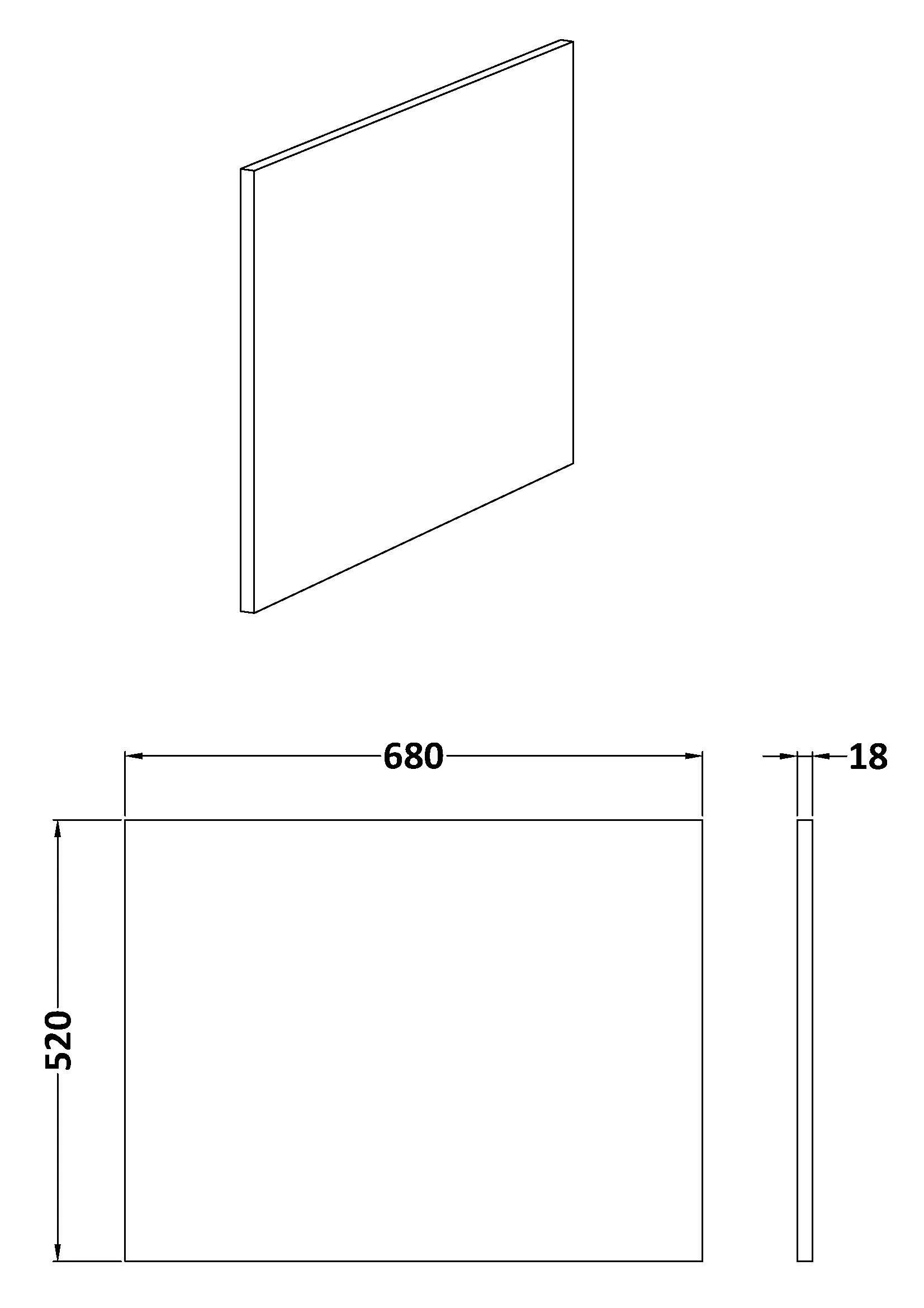 Contemporary 700mm Square Bath End Panel - Choice of Colour - Image 17