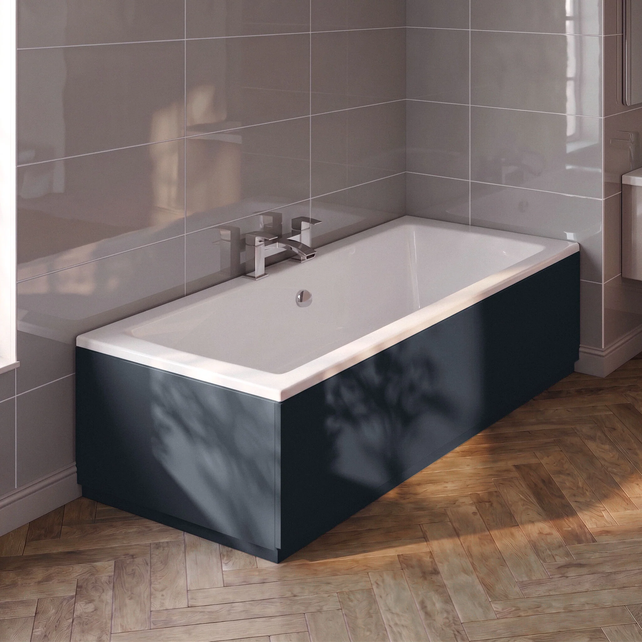 Contemporary 700mm Square Bath End Panel - Choice of Colour - Image 20
