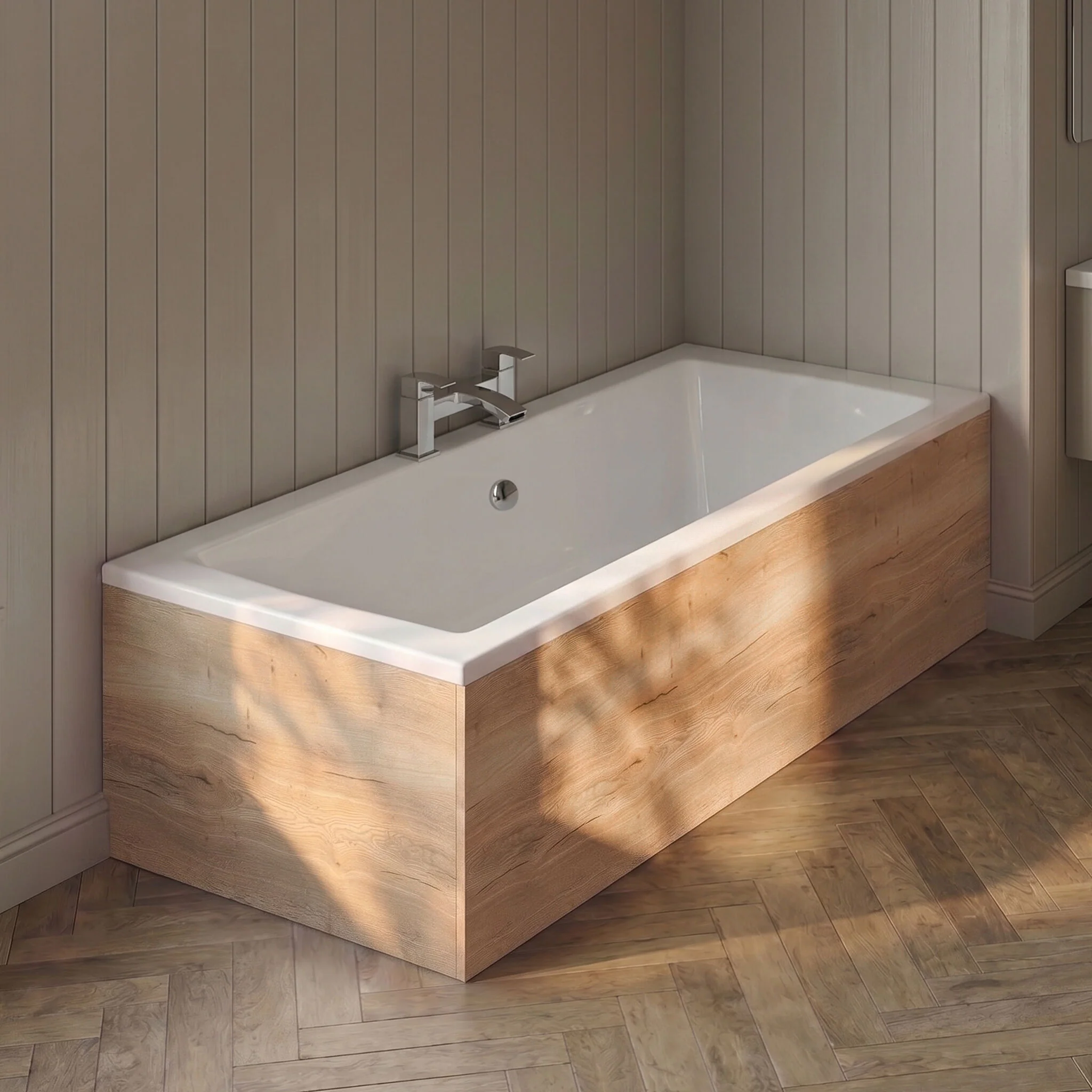 Contemporary 700mm Square Bath End Panel - Choice of Colour - Image 4