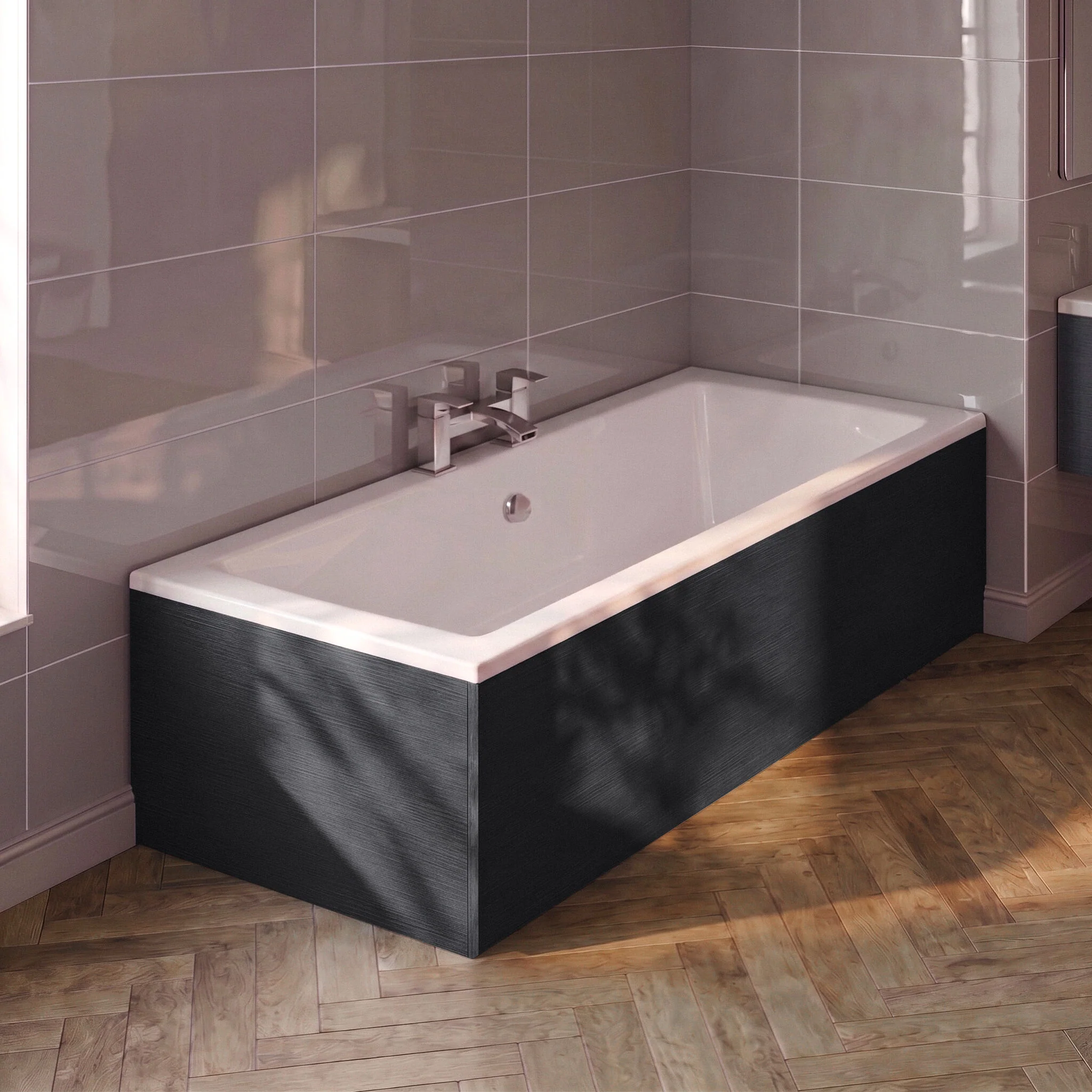 Contemporary 700mm Square Bath End Panel - Choice of Colour - Image 7