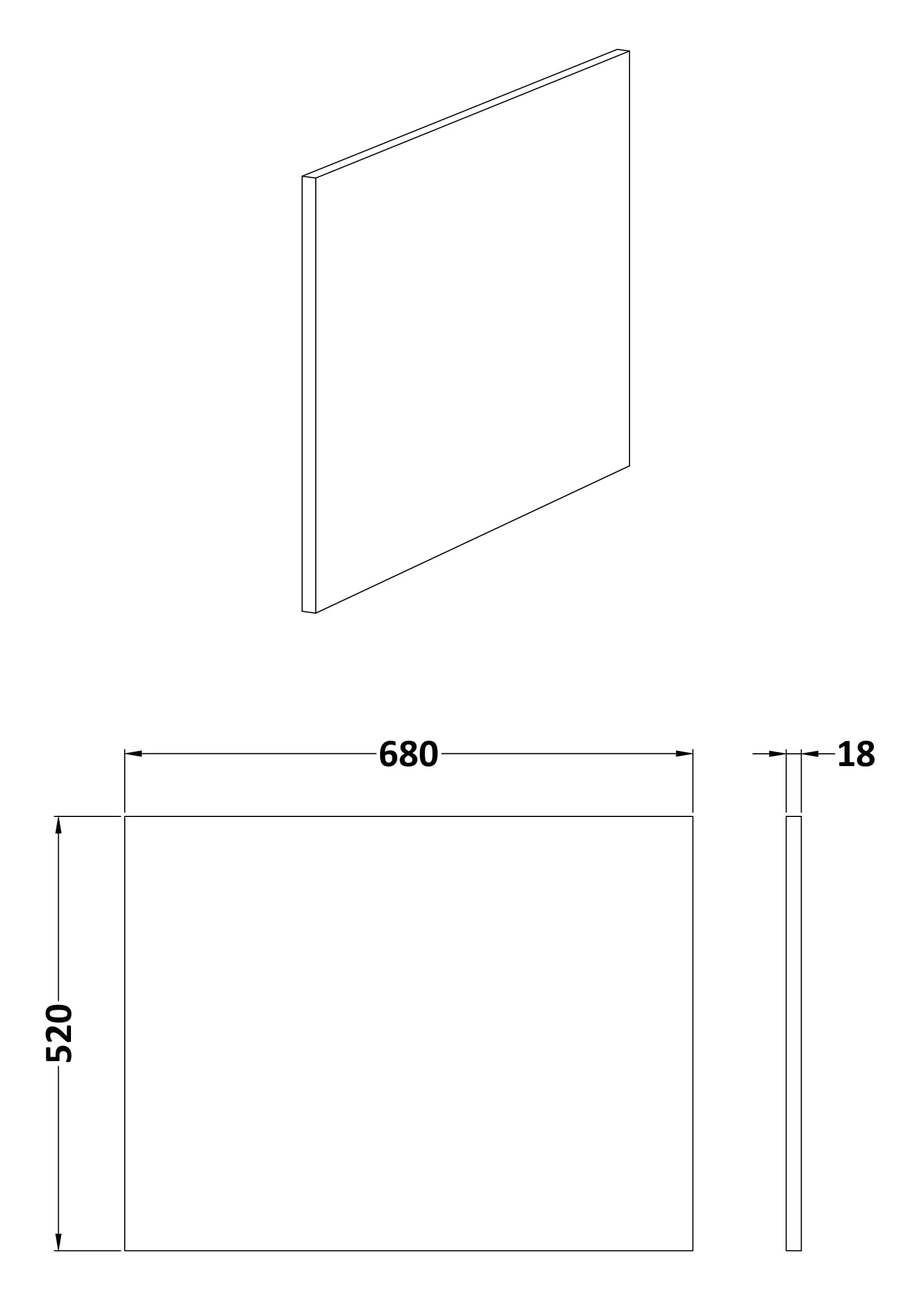 Contemporary 700mm Square Bath End Panel - Choice of Colour - Image 9