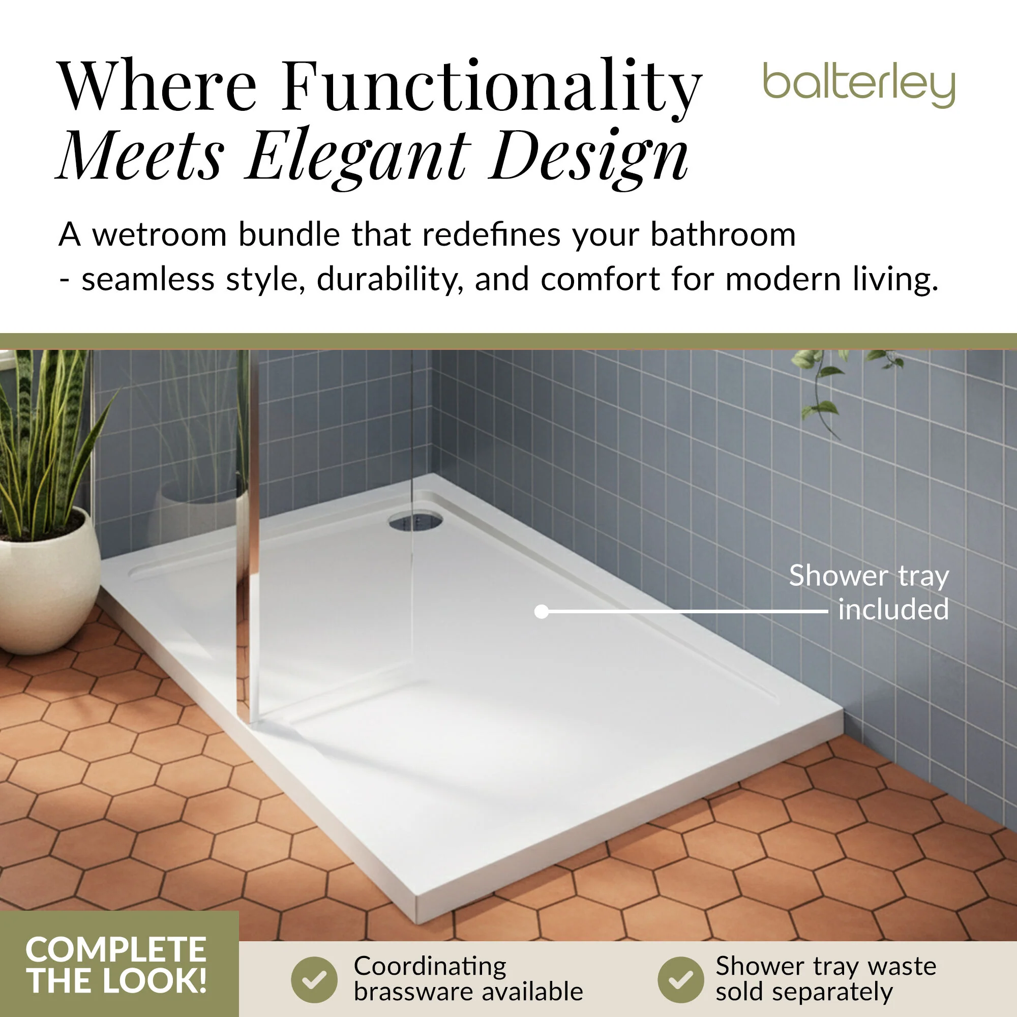 Contemporary 8mm Glass Walk In Wetroom Screen and Hinged Return Screen and Shower Tray - Choice of Size and Finish - Image 192