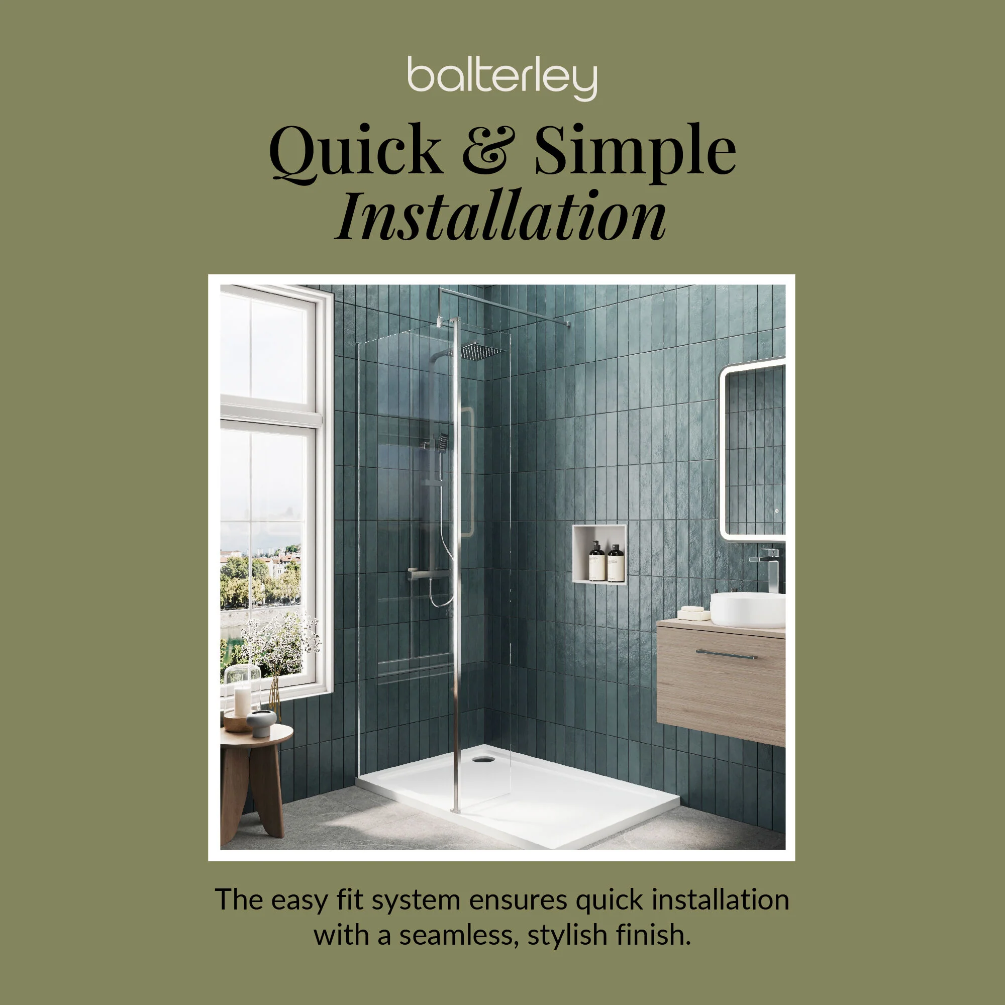 Contemporary 8mm Glass Walk In Wetroom Screen and Hinged Return Screen and Shower Tray - Choice of Size and Finish - Image 199