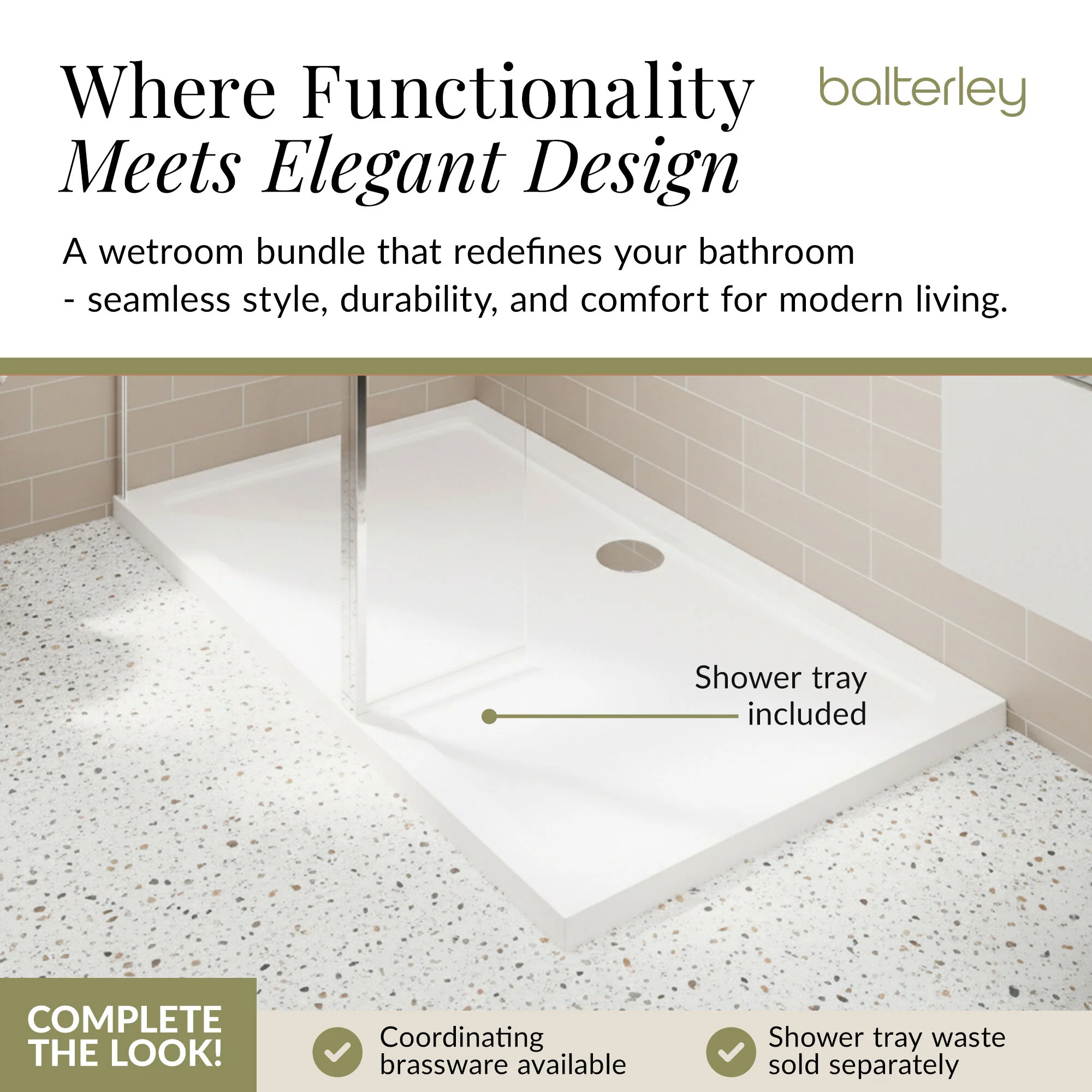 Contemporary 8mm Glass Walk In Wetroom Screen and Hinged Return Screen and Shower Tray - Choice of Size and Finish - Image 206