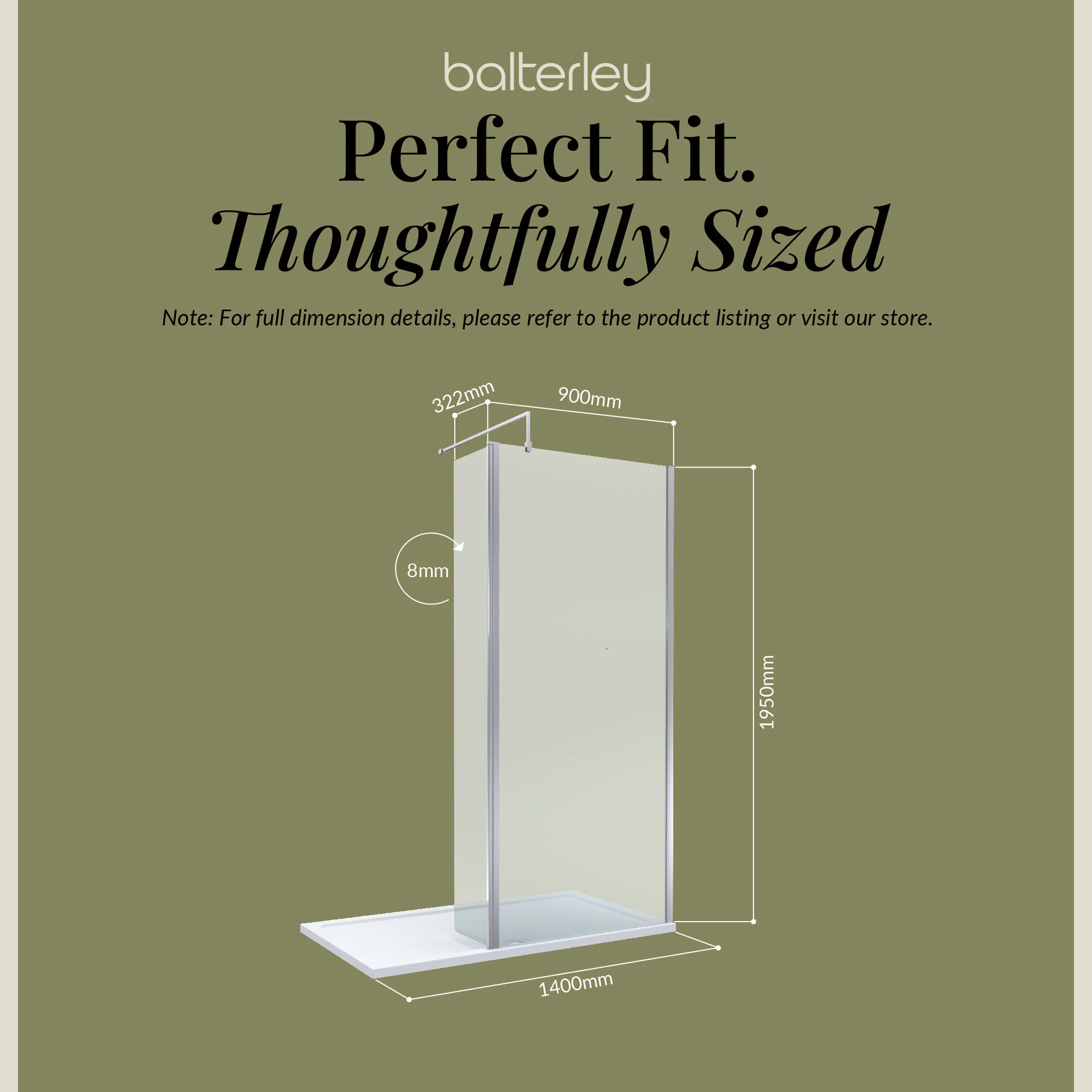 Contemporary 8mm Glass Walk In Wetroom Screen and Hinged Return Screen and Shower Tray - Choice of Size and Finish - Image 219