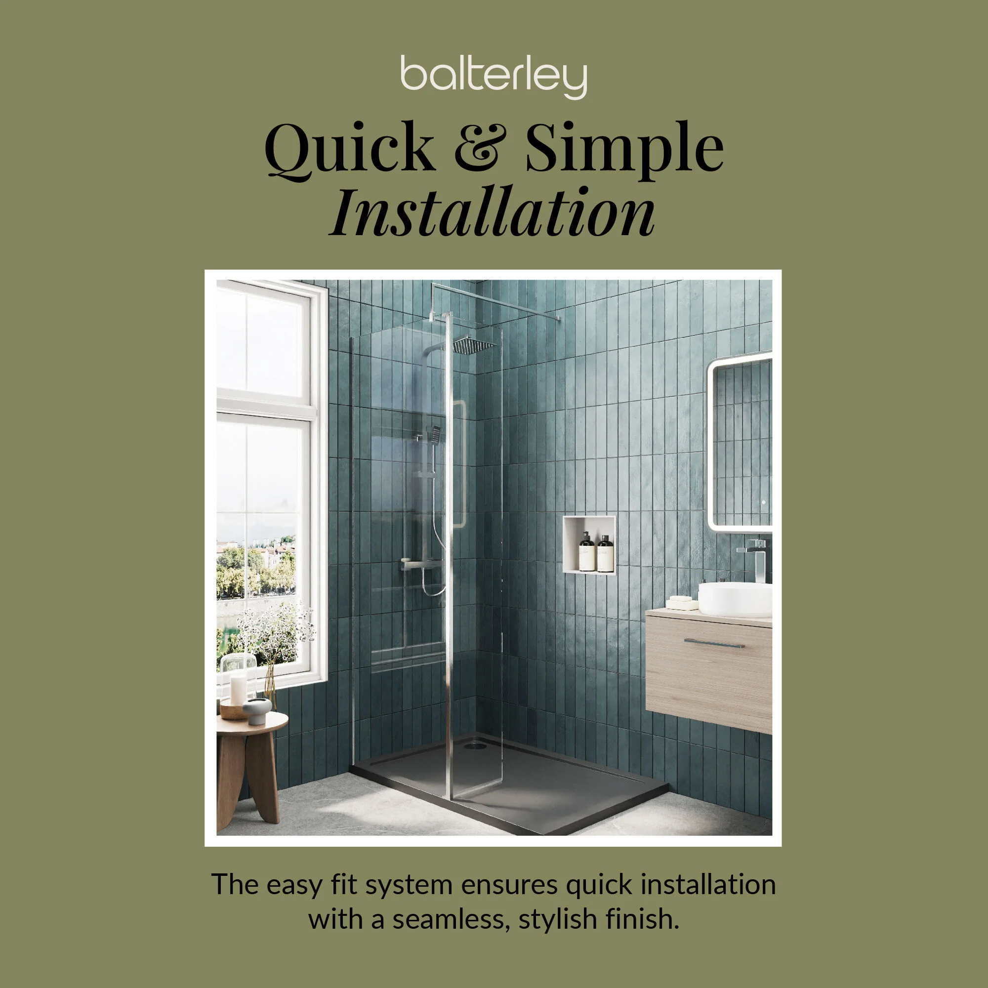 Contemporary 8mm Glass Walk In Wetroom Screen and Hinged Return Screen and Shower Tray - Choice of Size and Finish - Image 246