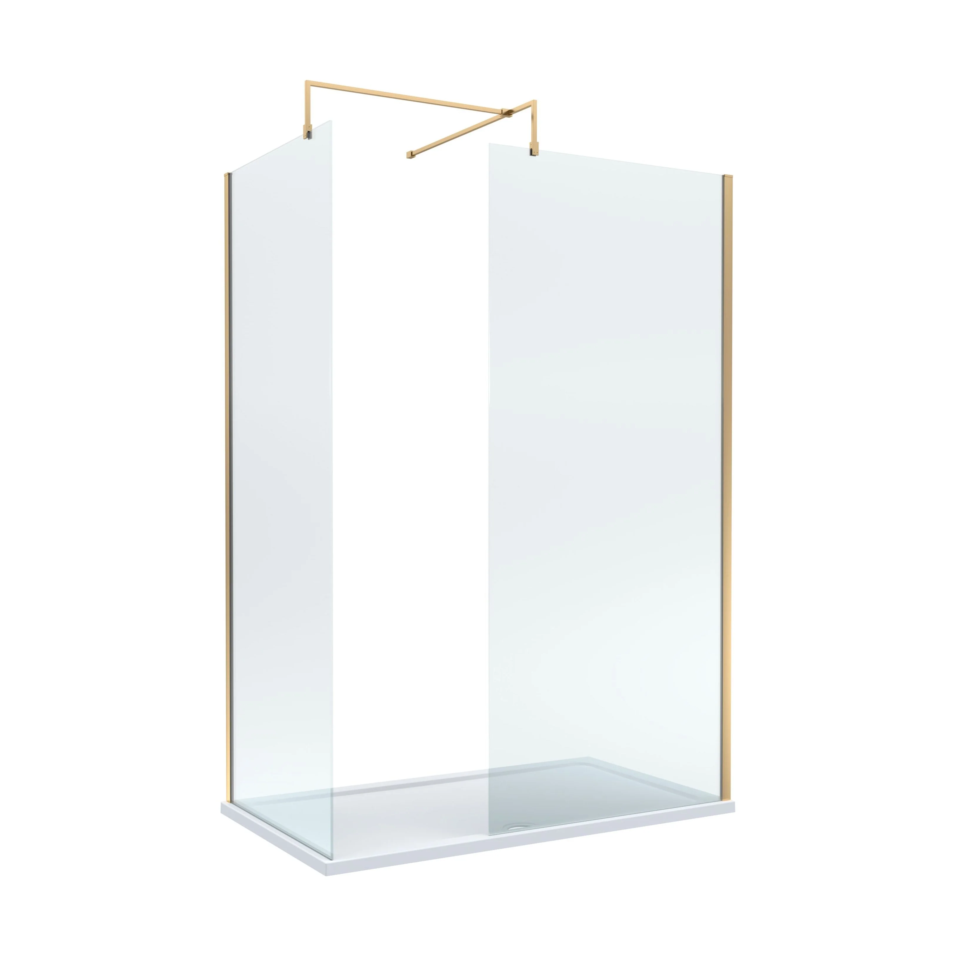 Contemporary 8mm Glass Walk In Wetroom Screens and Shower Tray - Choice of Size and Finish - Image 18