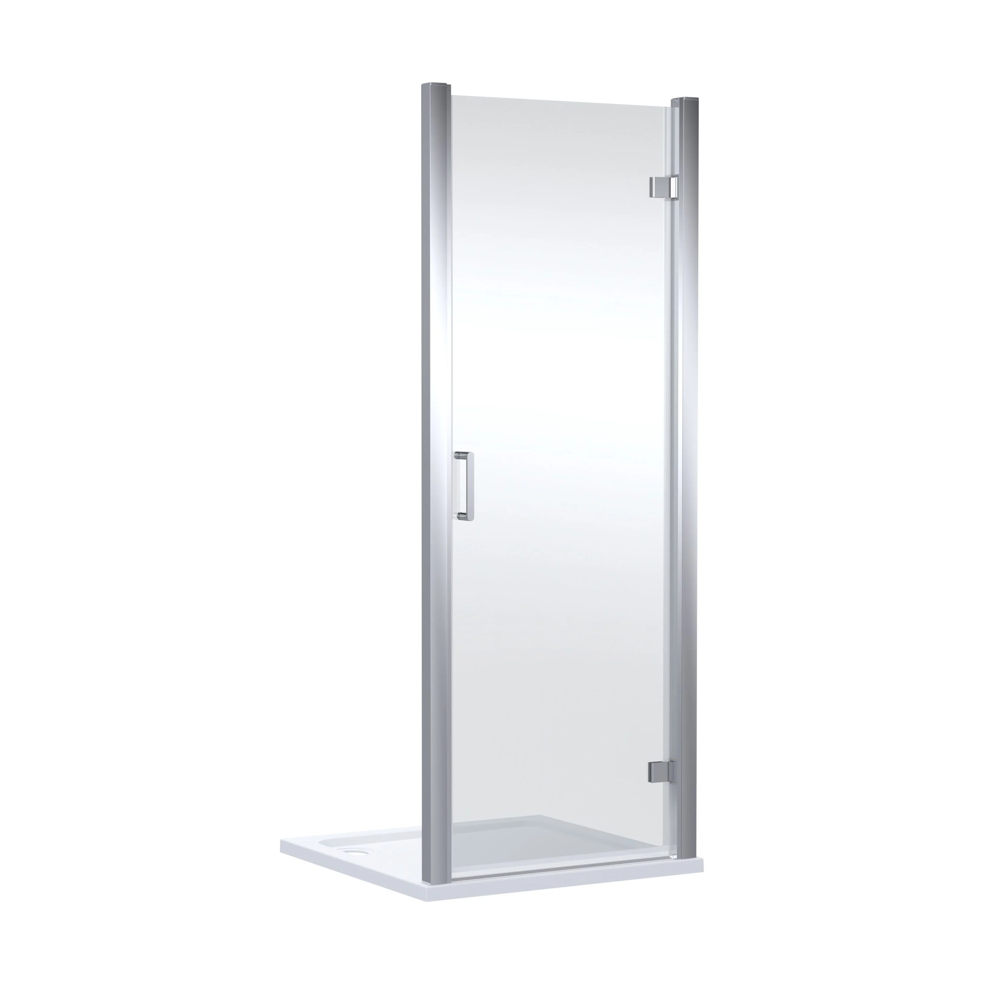 Ellenhall 8mm Toughened Safety Glass Hinged Shower Door, 1900mm Height - Choice of Size and Finish - Image 10
