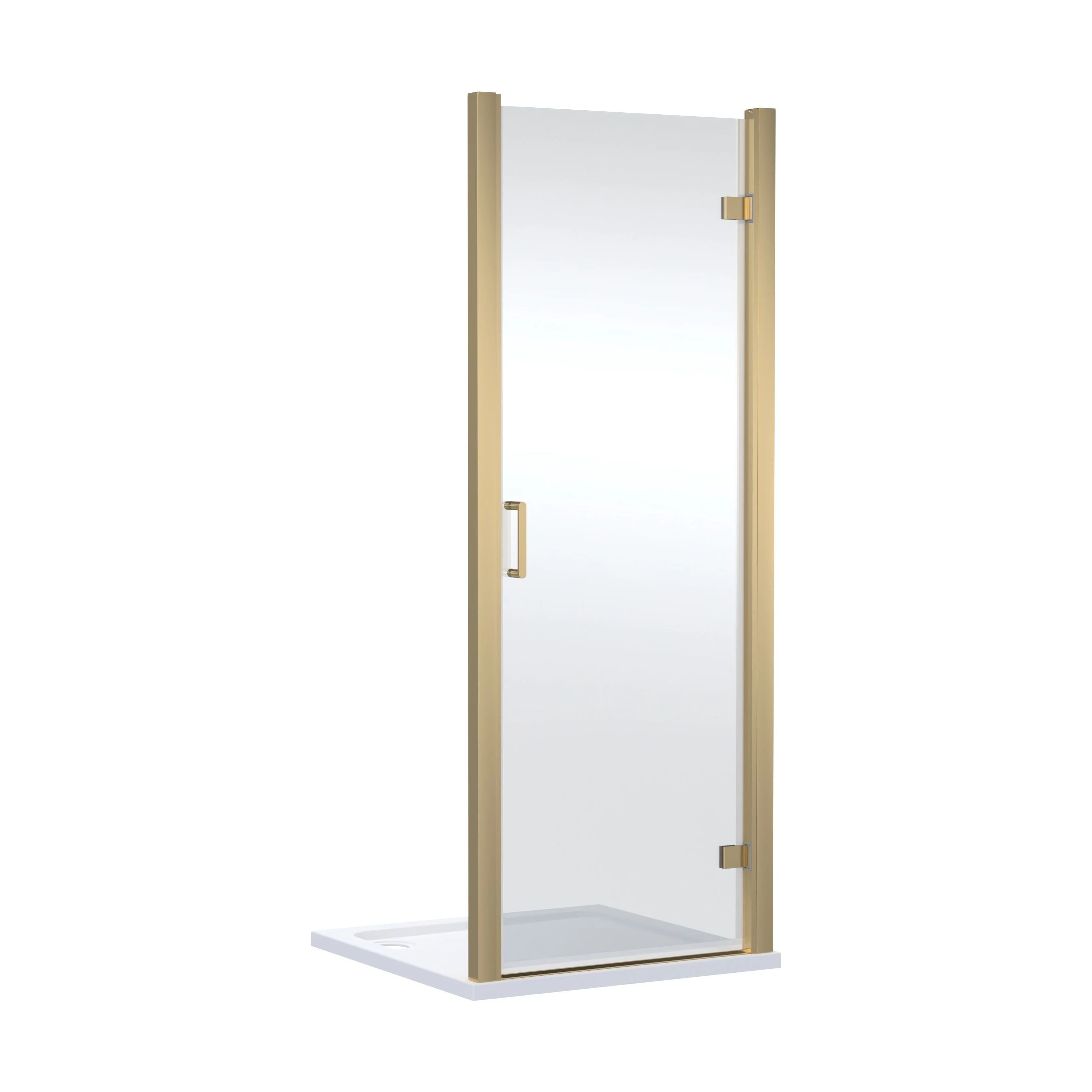 Ellenhall 8mm Toughened Safety Glass Hinged Shower Door, 1900mm Height - Choice of Size and Finish - Image 11