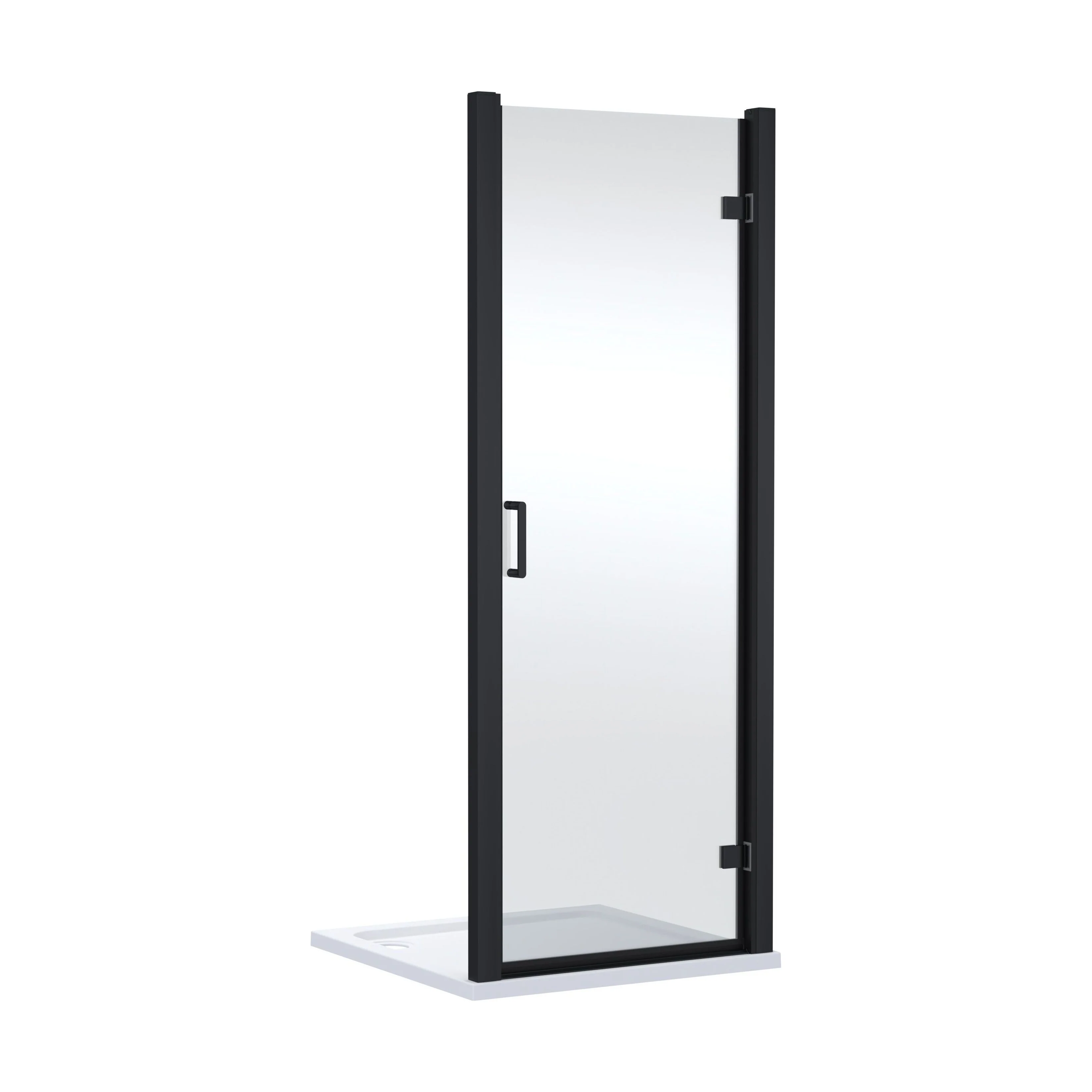 Ellenhall 8mm Toughened Safety Glass Hinged Shower Door, 1900mm Height - Choice of Size and Finish - Image 12