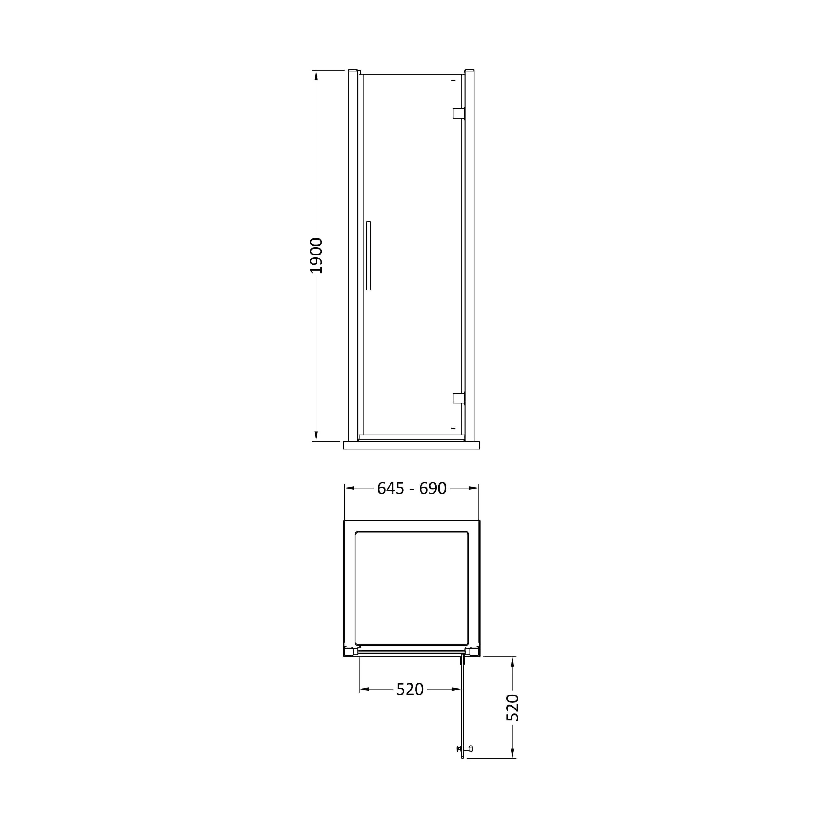 Sonic 8mm Toughened Safety Glass Hinged Shower Door - Multiple Sizes Available - Image 12