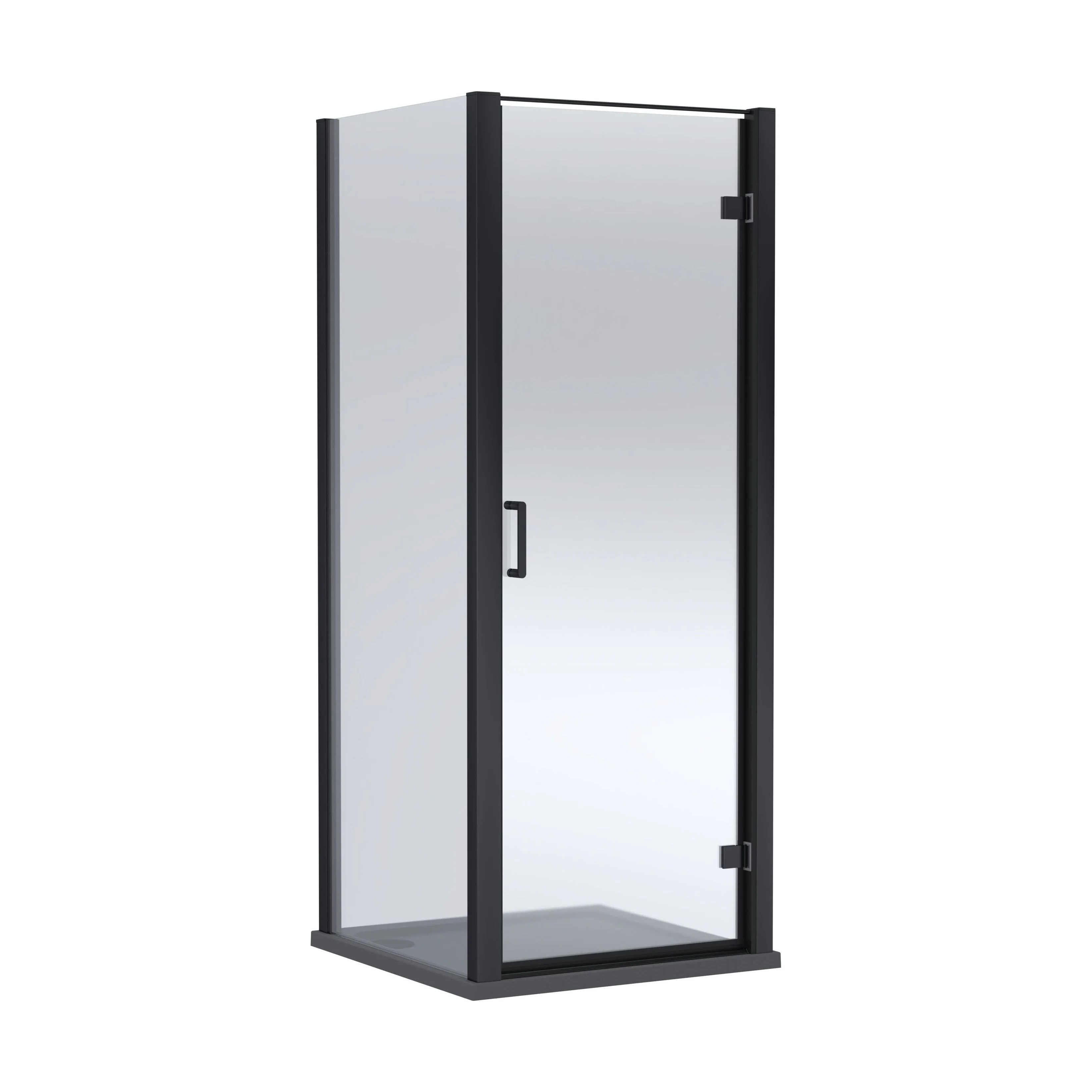 8mm Toughened Safety Glass Hinged Shower Door, Side Panel and Shower Tray - Choice of Size and Finish - Image 12
