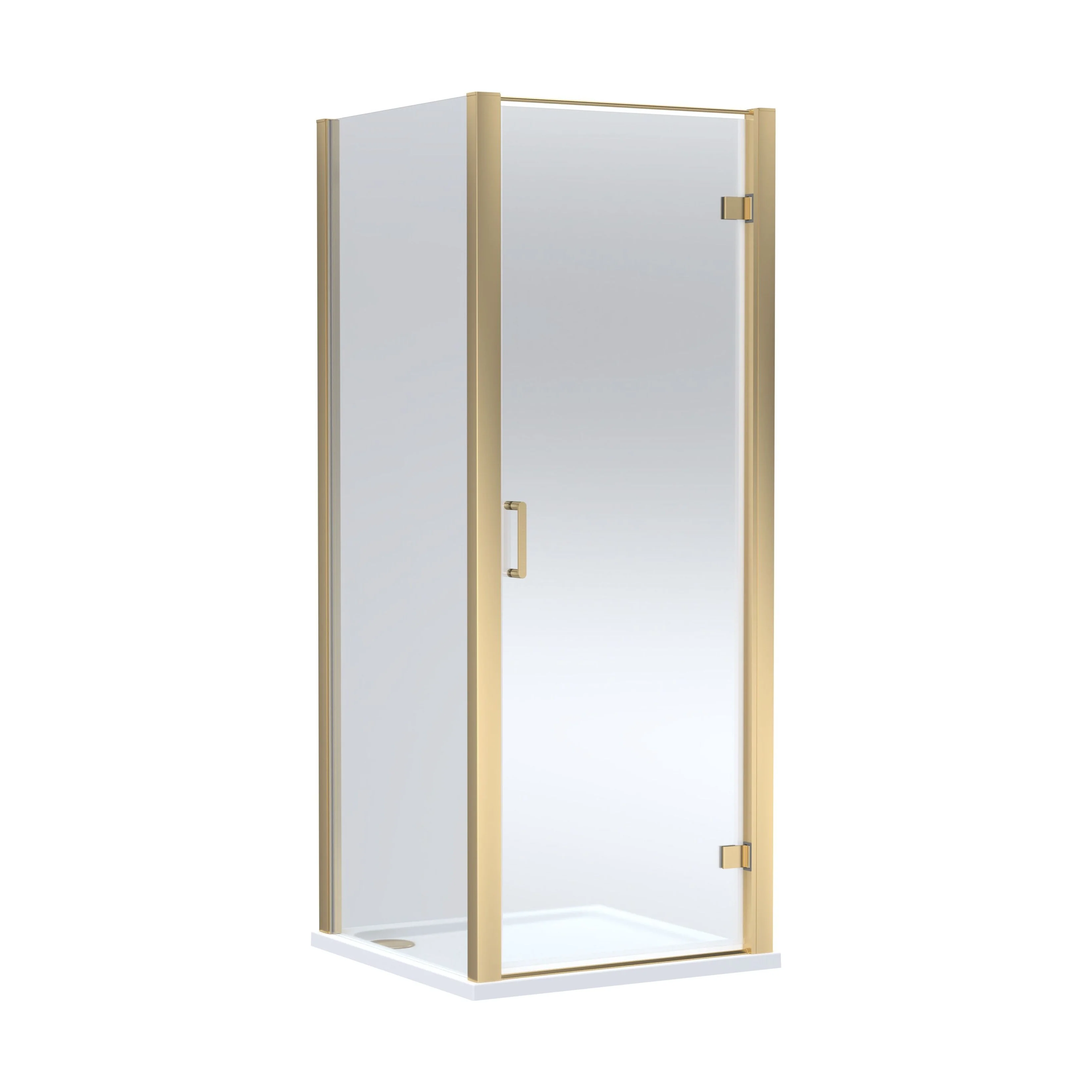 8mm Toughened Safety Glass Hinged Shower Door, Side Panel and Shower Tray - Choice of Size and Finish - Image 3