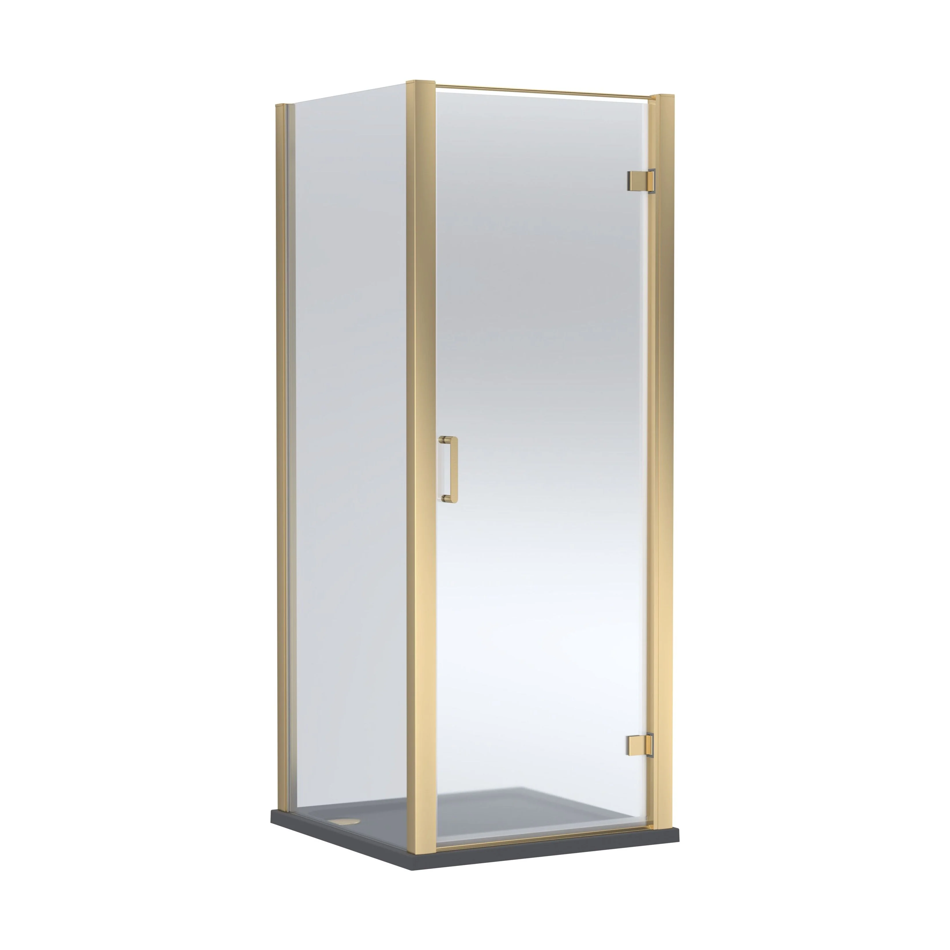 8mm Toughened Safety Glass Hinged Shower Door, Side Panel and Shower Tray - Choice of Size and Finish - Image 4