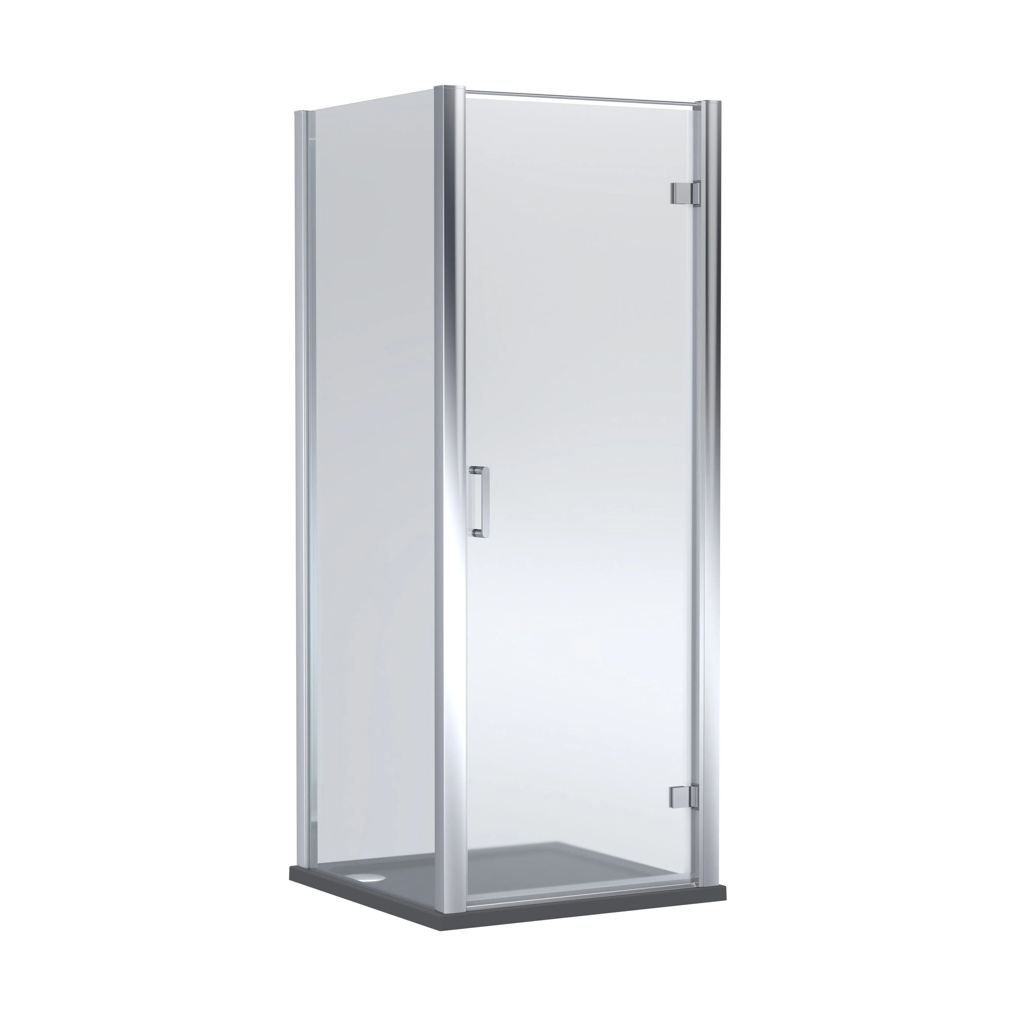 8mm Toughened Safety Glass Hinged Shower Door, Side Panel and Shower Tray - Choice of Size and Finish - Image 8