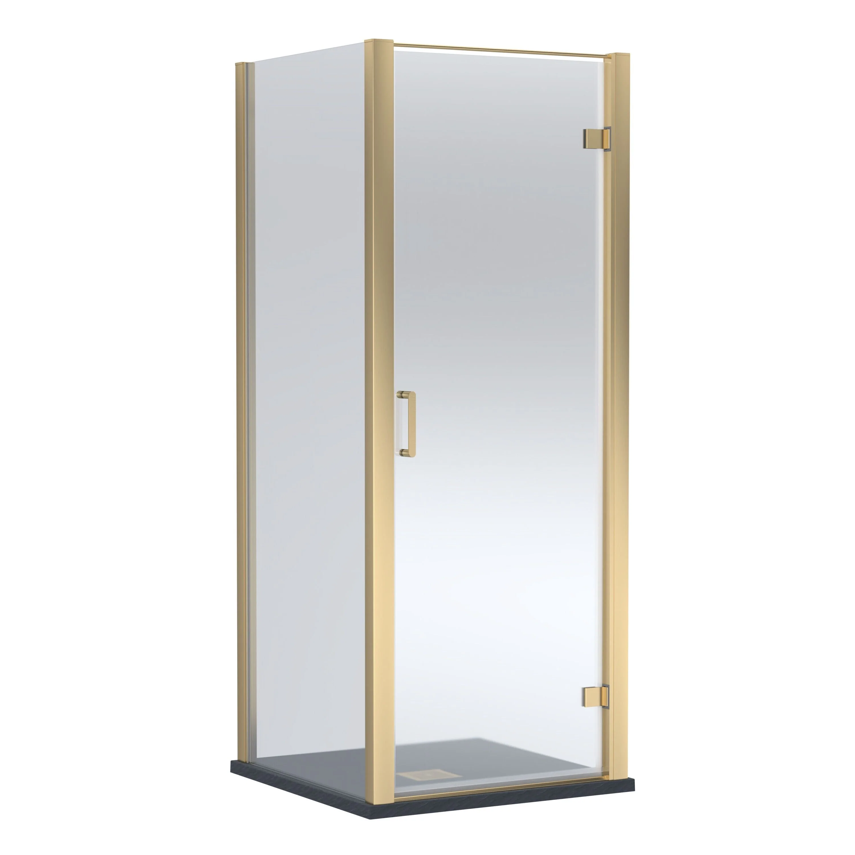 8mm Toughened Safety Glass Hinged Shower Door, Side Panel and Slimline Shower Tray - Choice of Size and Finish - Image 6