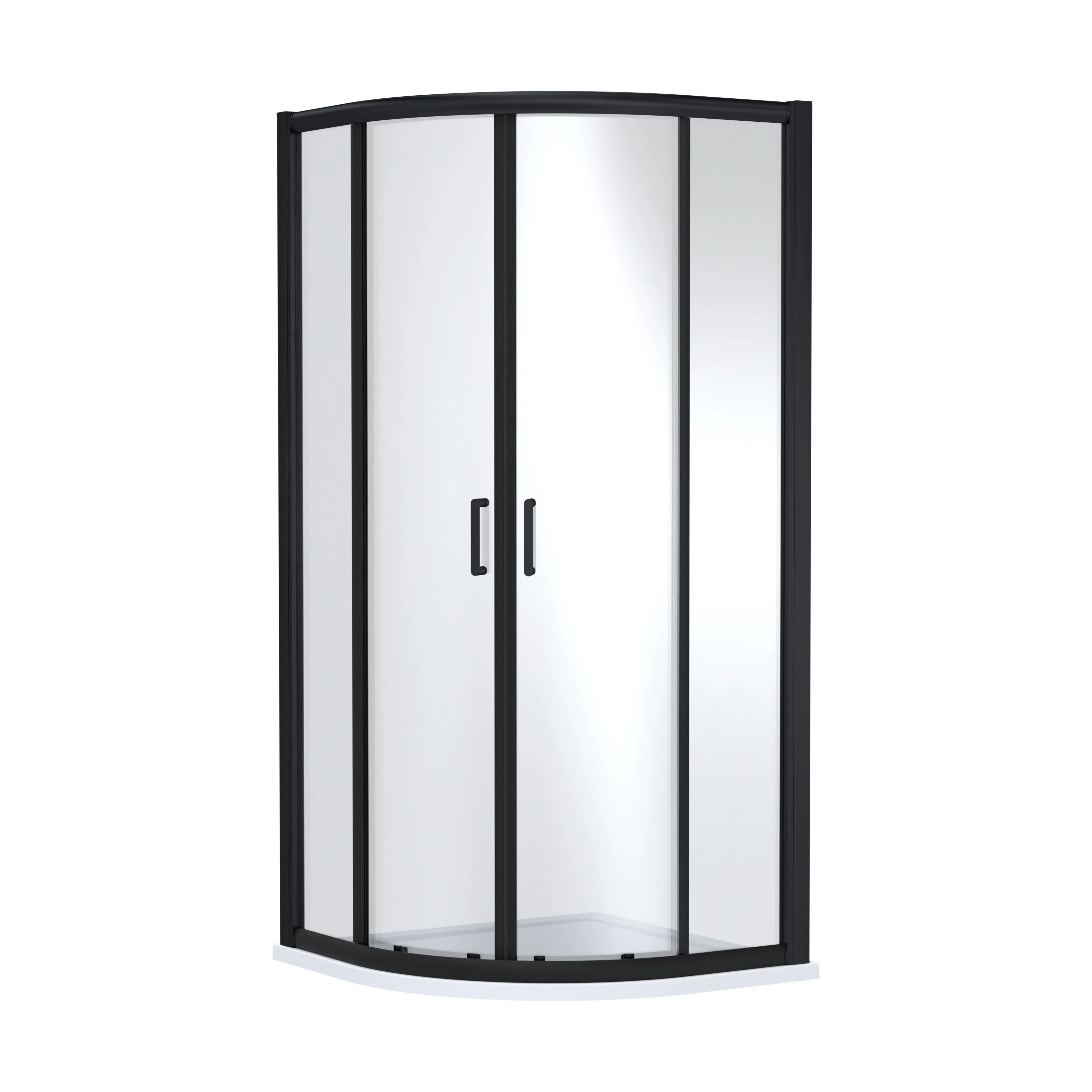 8mm Toughened Safety Glass Quadrant Shower Enclosure and Resin Shower Tray - Choice of Size and Finish - Image 5