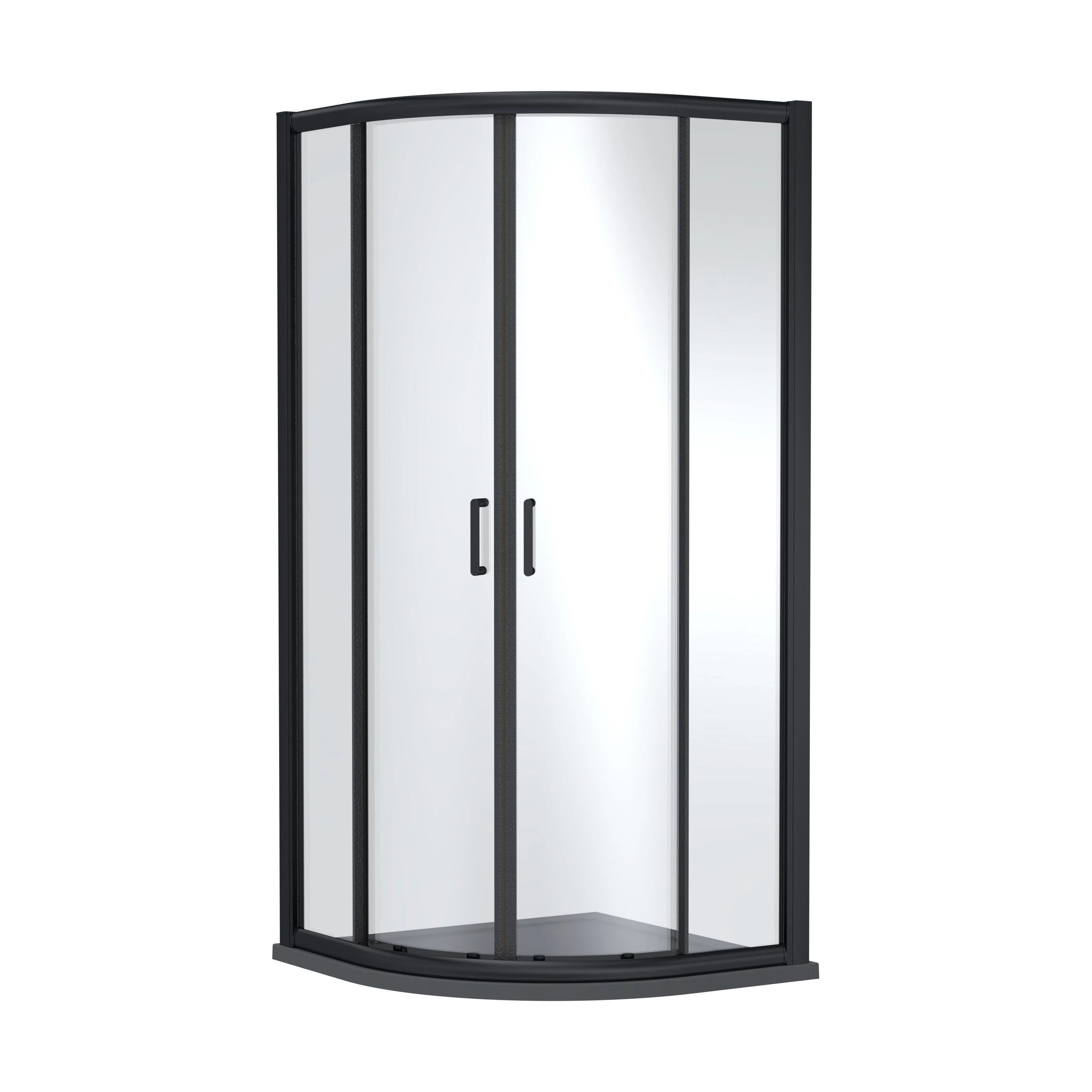 8mm Toughened Safety Glass Quadrant Shower Enclosure and Resin Shower Tray - Choice of Size and Finish - Image 6