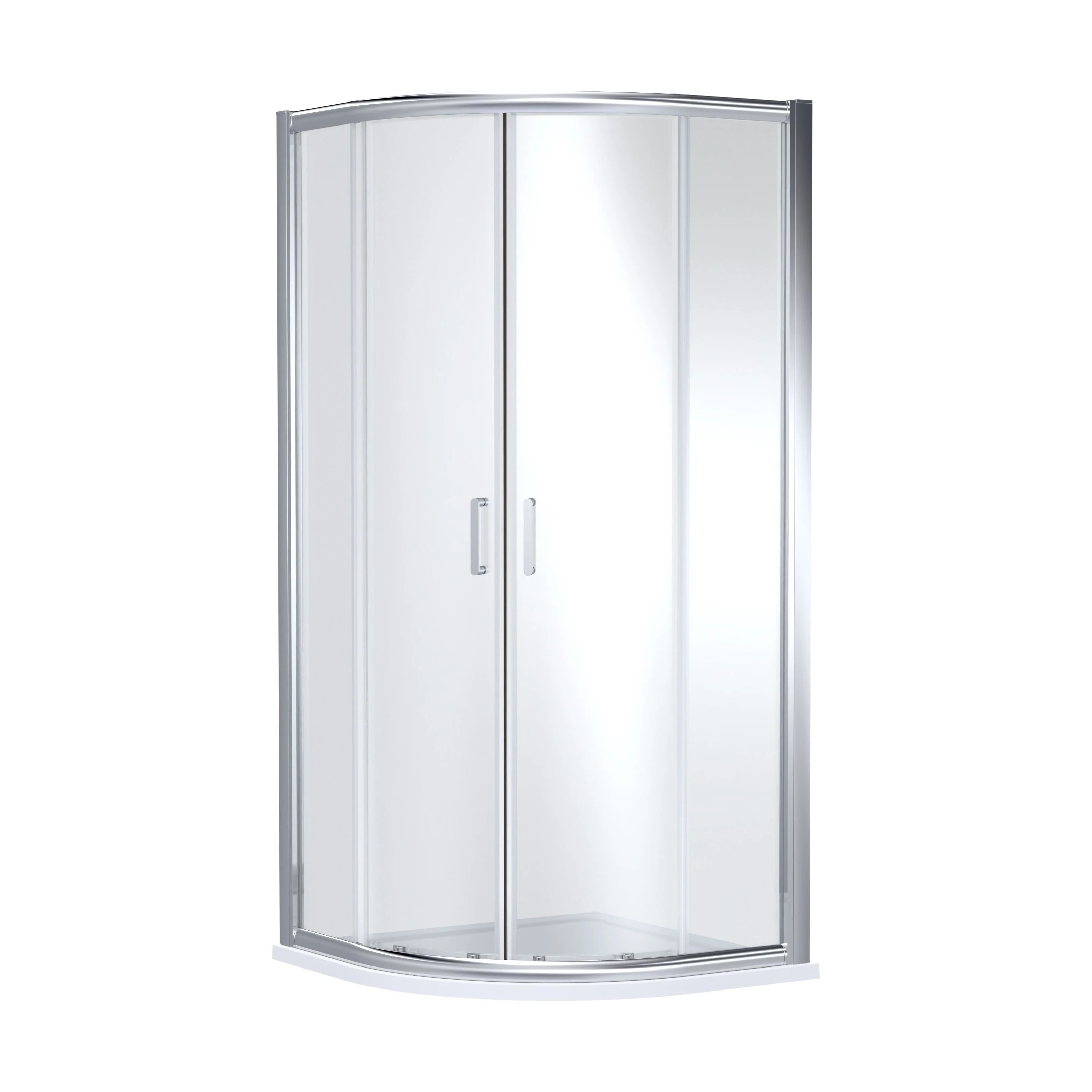 8mm Toughened Safety Glass Quadrant Shower Enclosure and Resin Shower Tray - Choice of Size and Finish - Image 7