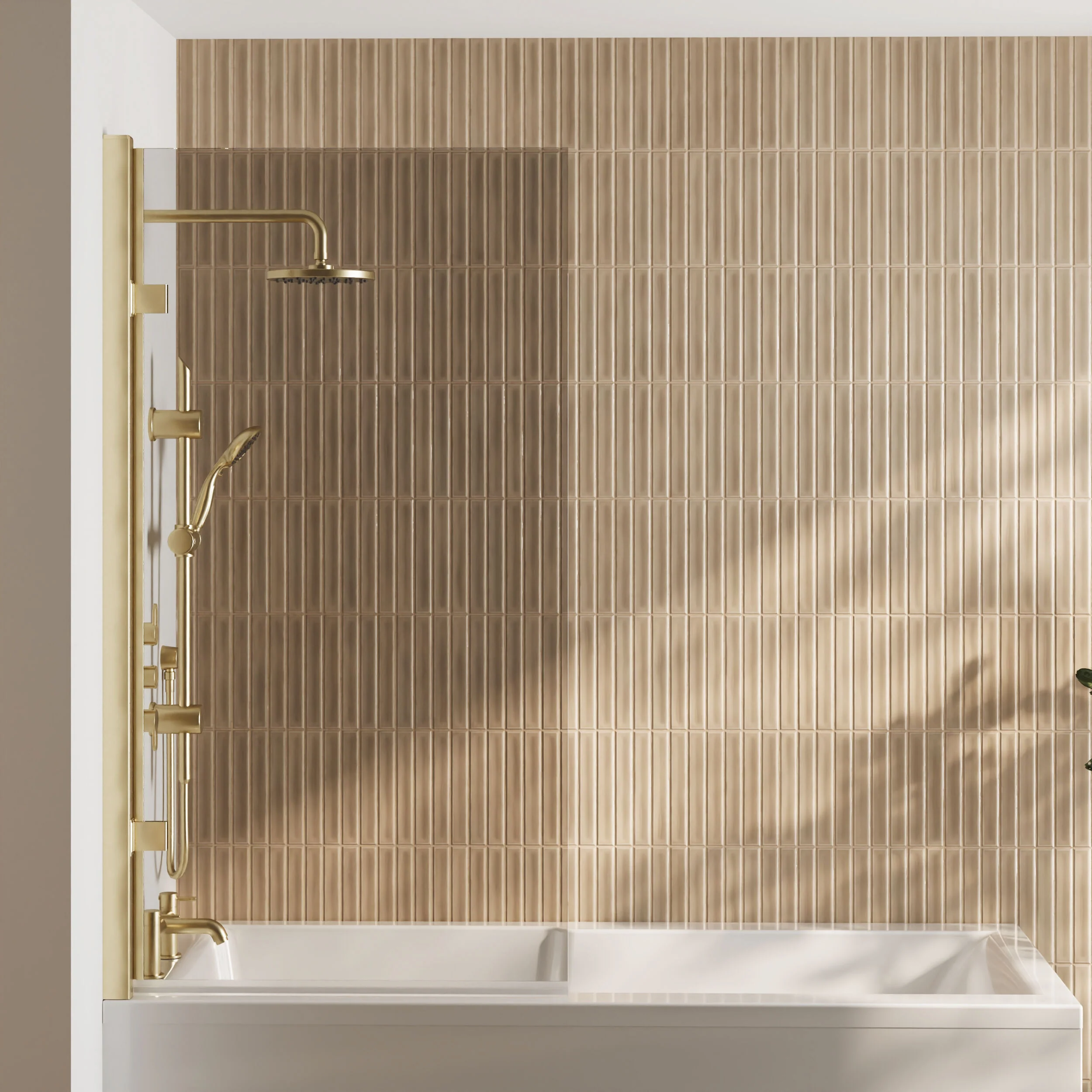 Contemporary 8mm Toughened Safety Glass Reversible Hinged Straight Shower Bath Screen - Choice of Colour - Image 4