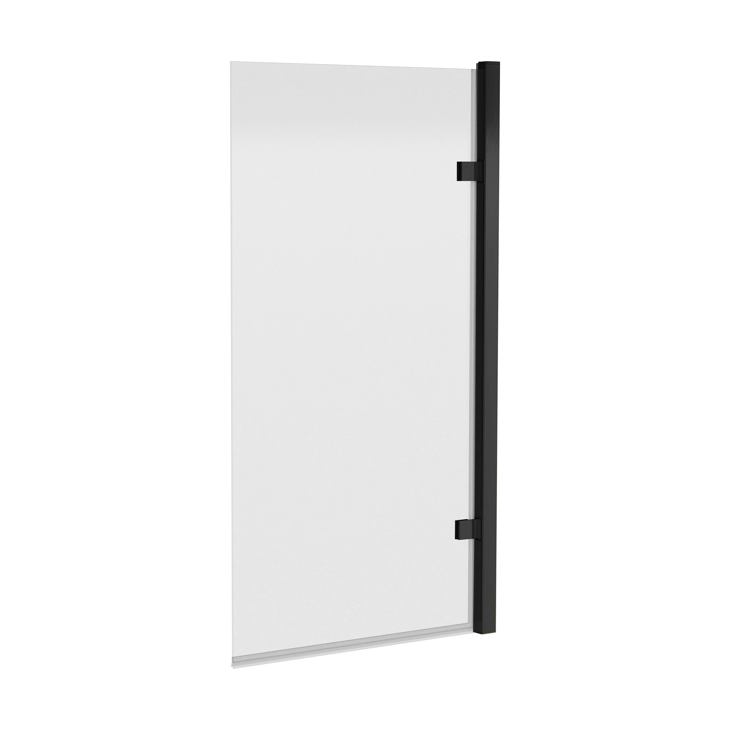 Contemporary 8mm Toughened Safety Glass Reversible Hinged Straight Shower Bath Screen - Choice of Colour - Image 5
