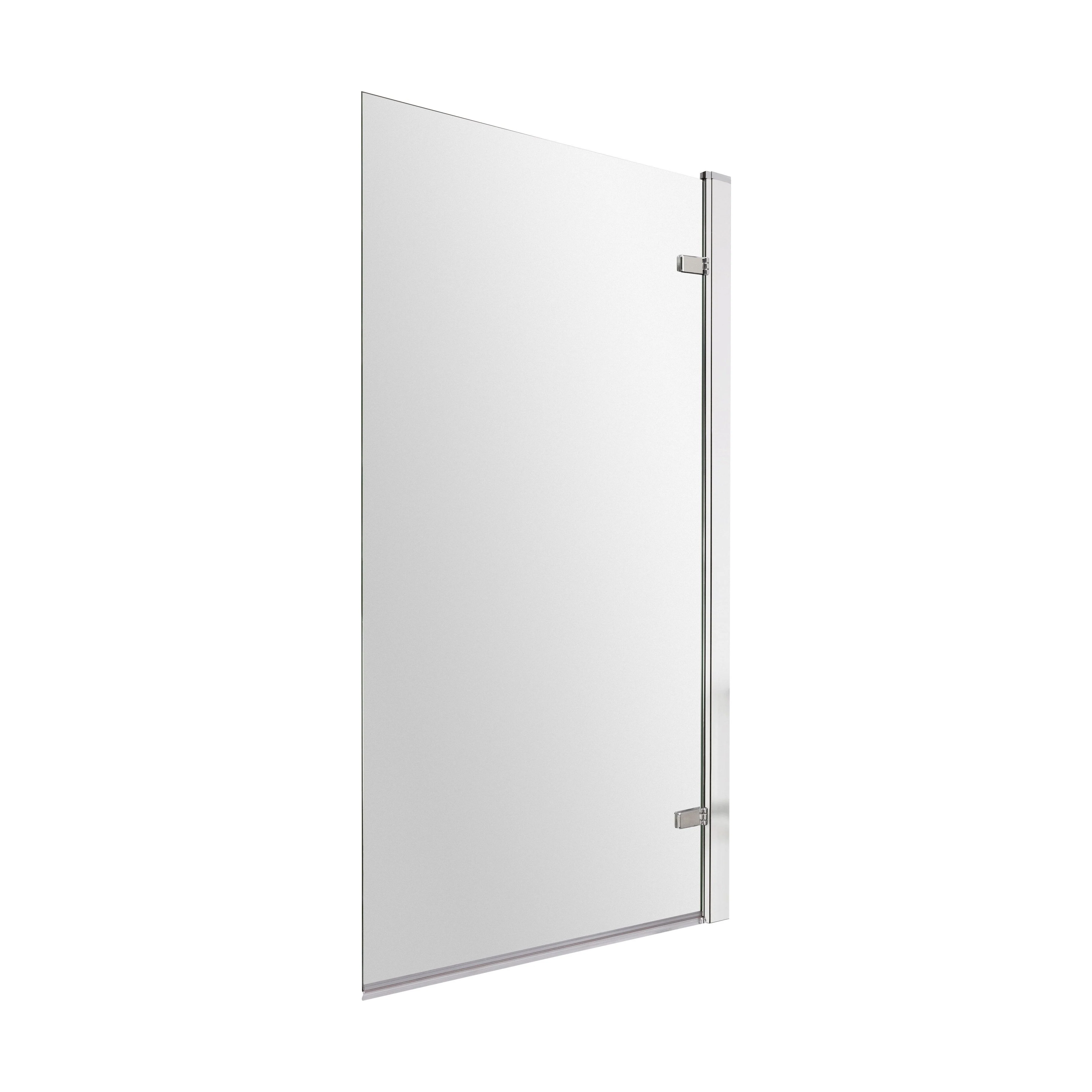 Contemporary 8mm Toughened Safety Glass Reversible Hinged Straight Shower Bath Screen - Choice of Colour - Image 6