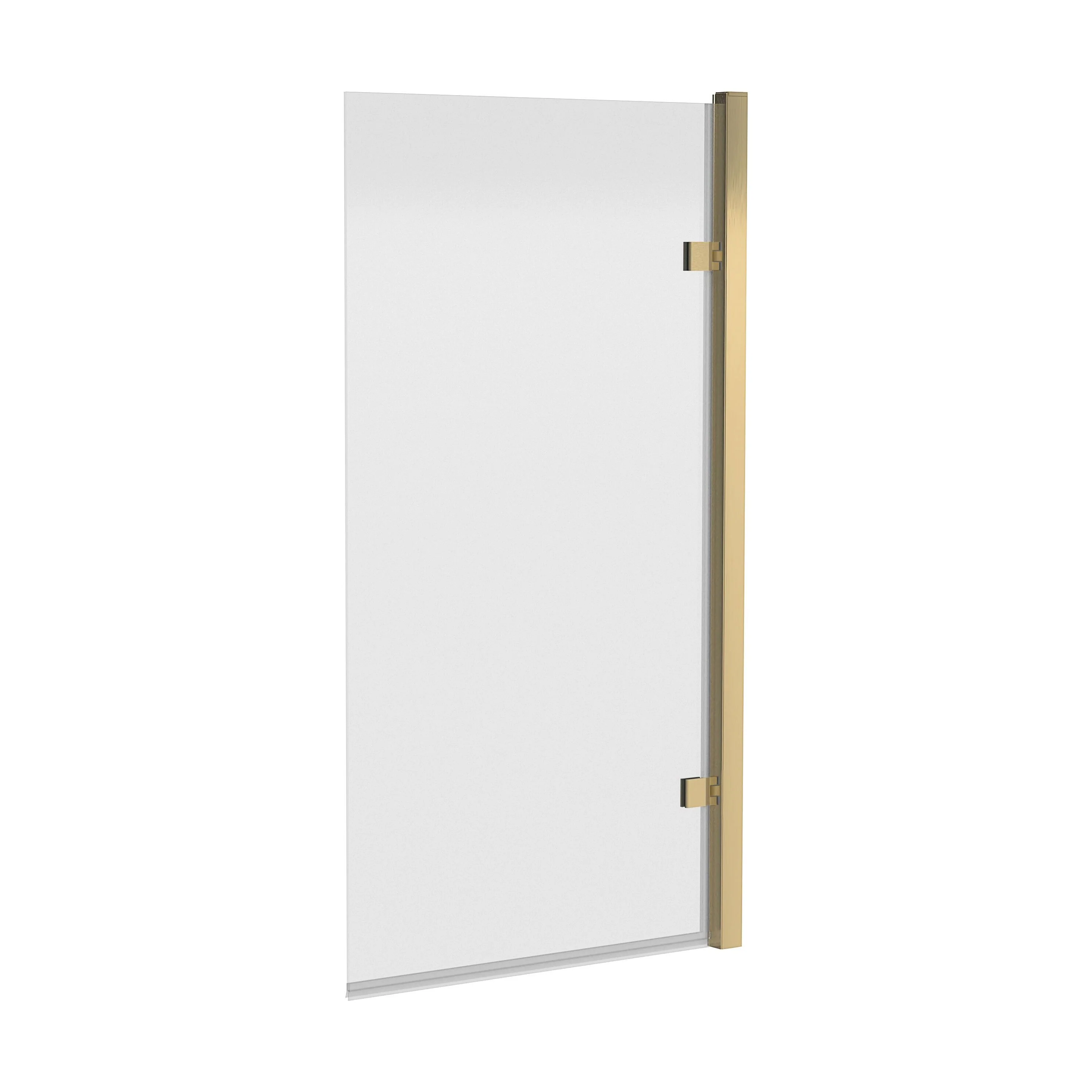 Contemporary 8mm Toughened Safety Glass Reversible Hinged Straight Shower Bath Screen - Choice of Colour - Image 7