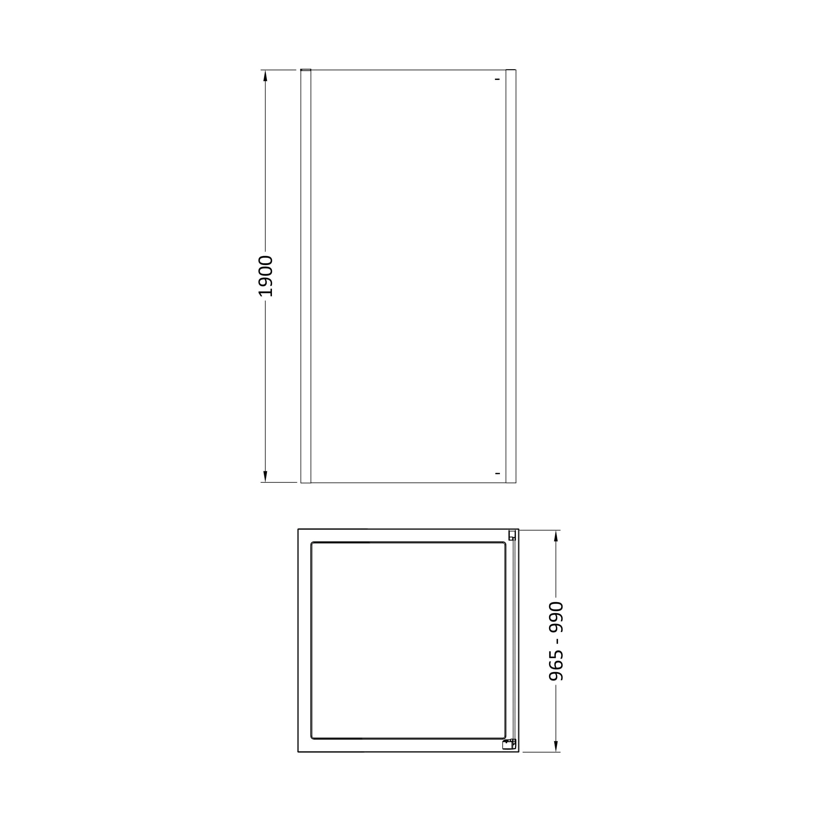 Ellenhall 8mm Toughened Safety Glass Shower Side Panel, 1900mm Height - Choice of Size and Finish - Image 20