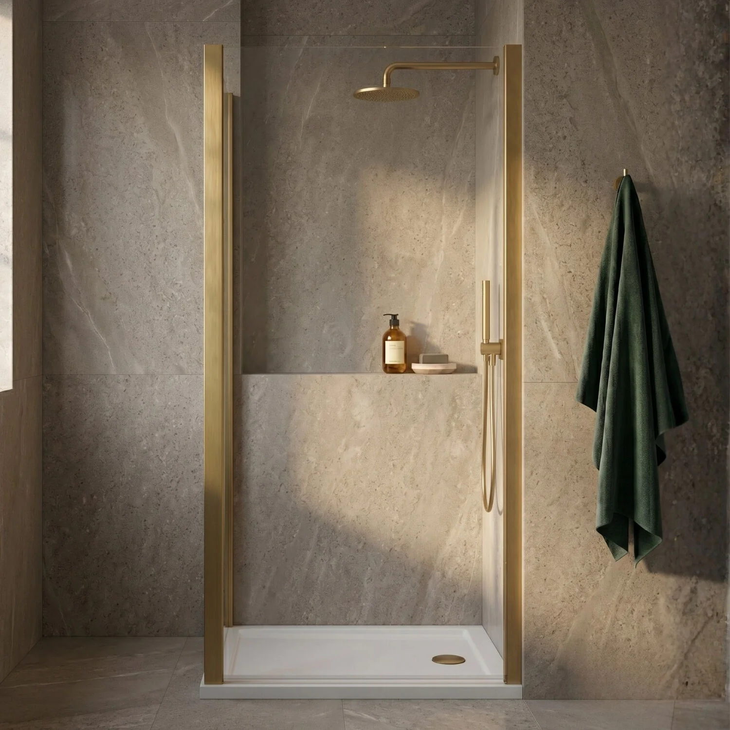 Ellenhall 8mm Toughened Safety Glass Shower Side Panel, 1900mm Height - Choice of Size and Finish - Image 5