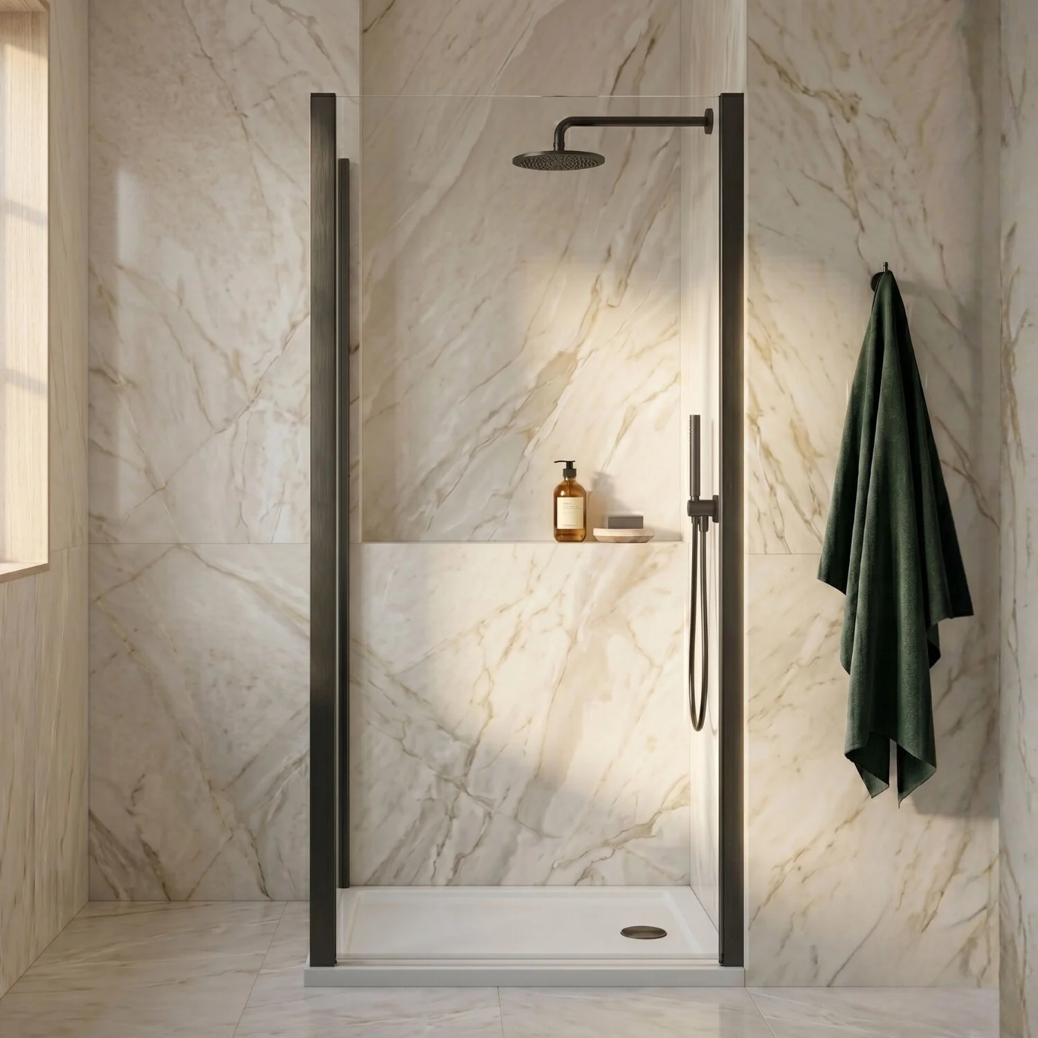 Ellenhall 8mm Toughened Safety Glass Shower Side Panel, 1900mm Height - Choice of Size and Finish - Image 6